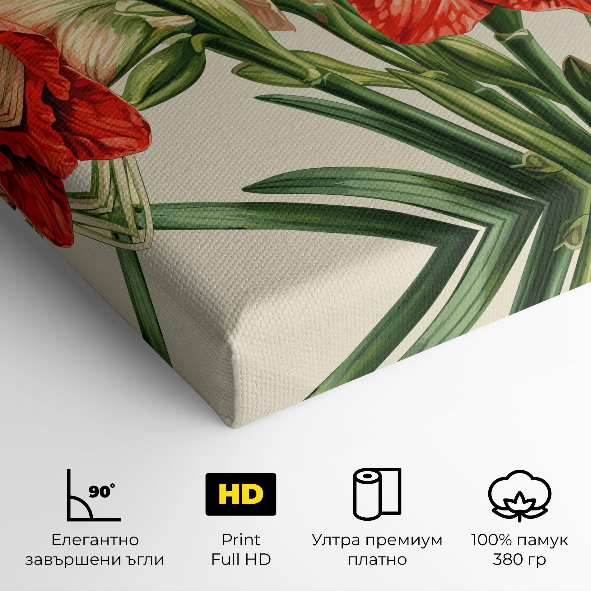Картина на платно Orange Cream Lily mockup 4