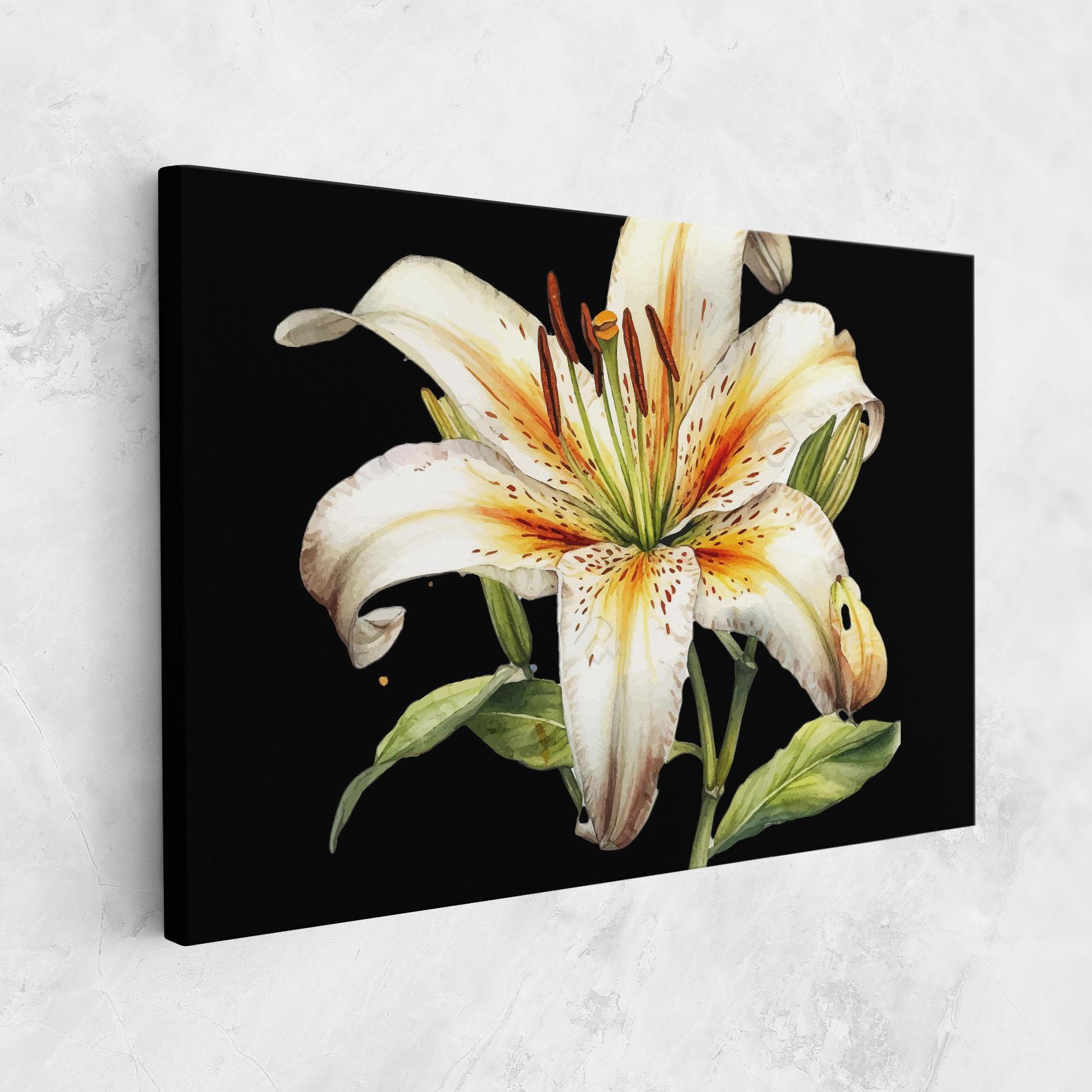 Картина на платно Beautiful White Lily mockup 1