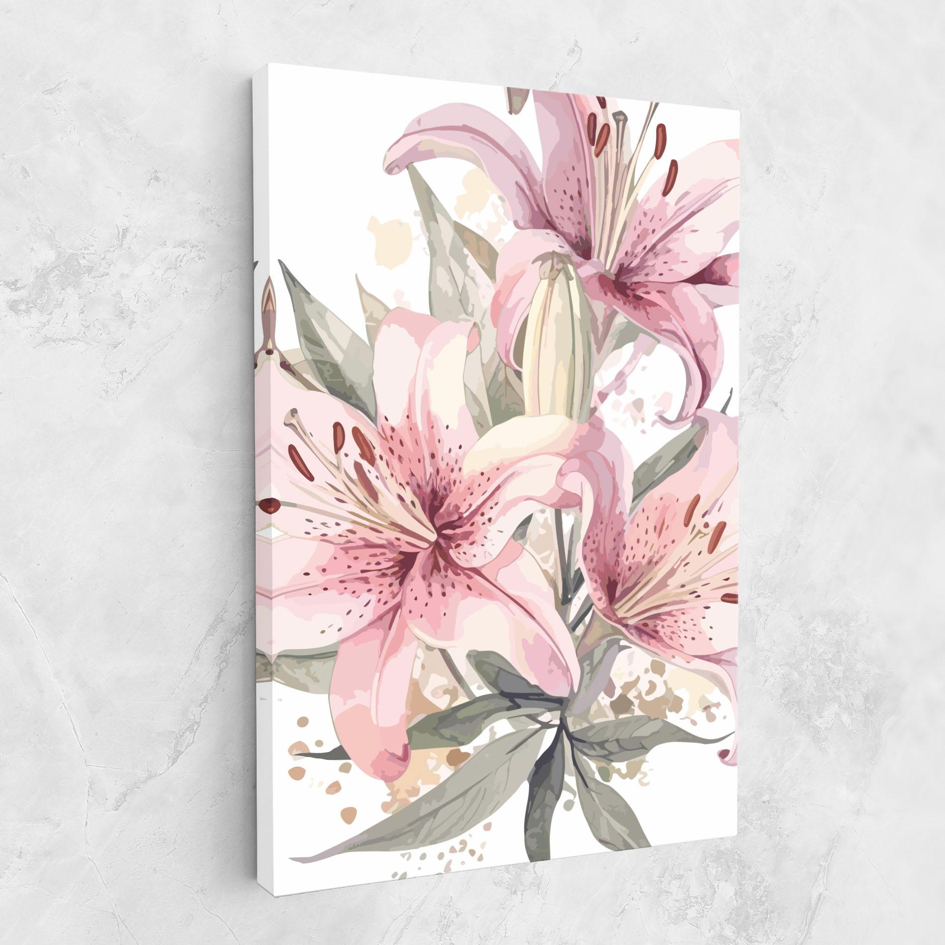 Картина на платно Light Pink Lily Art mockup 1