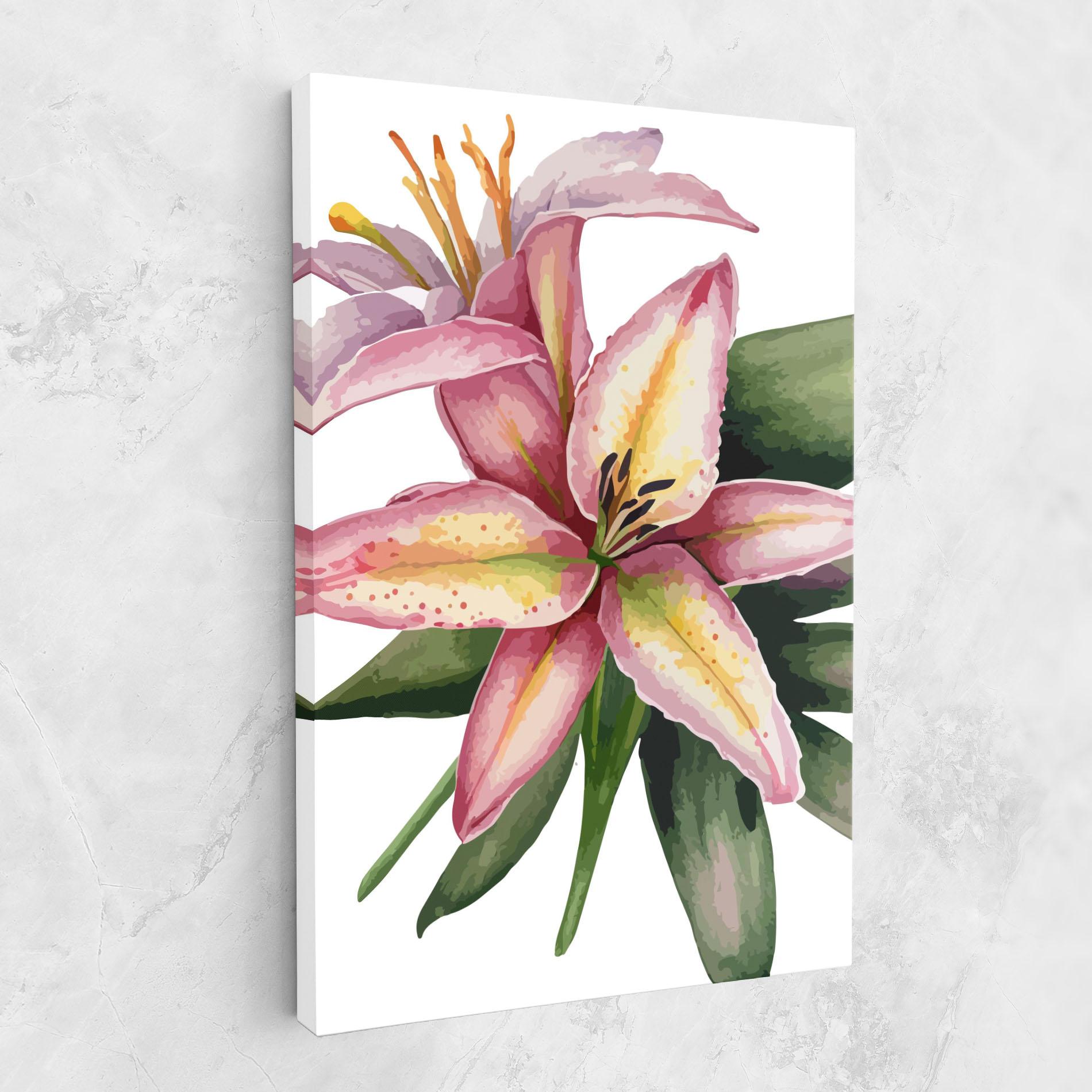 Картина на платно Lily Pretty Pink mockup 1