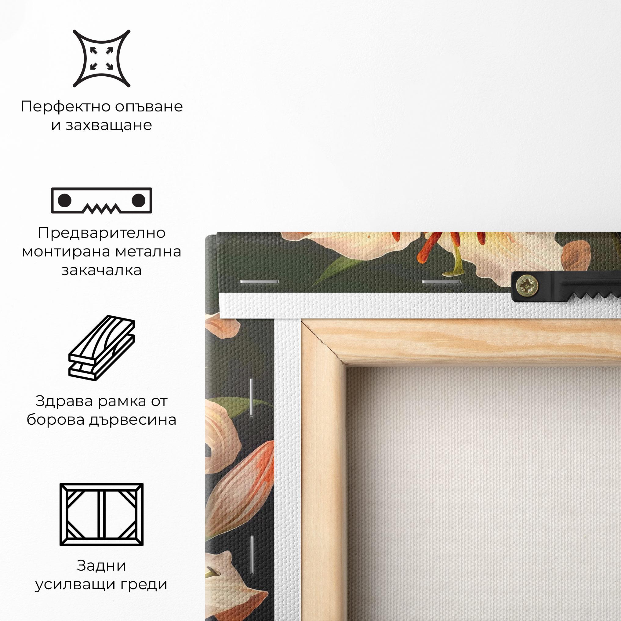 Картина на платно Light Orange Lily mockup 5