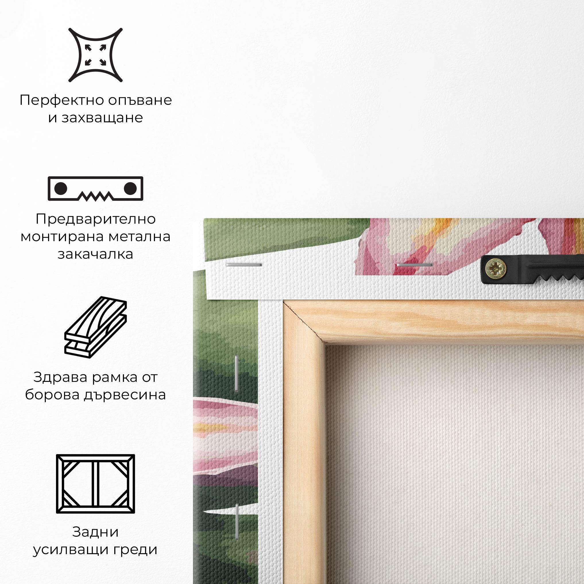 Картина на платно Lily Pretty Pink mockup 5