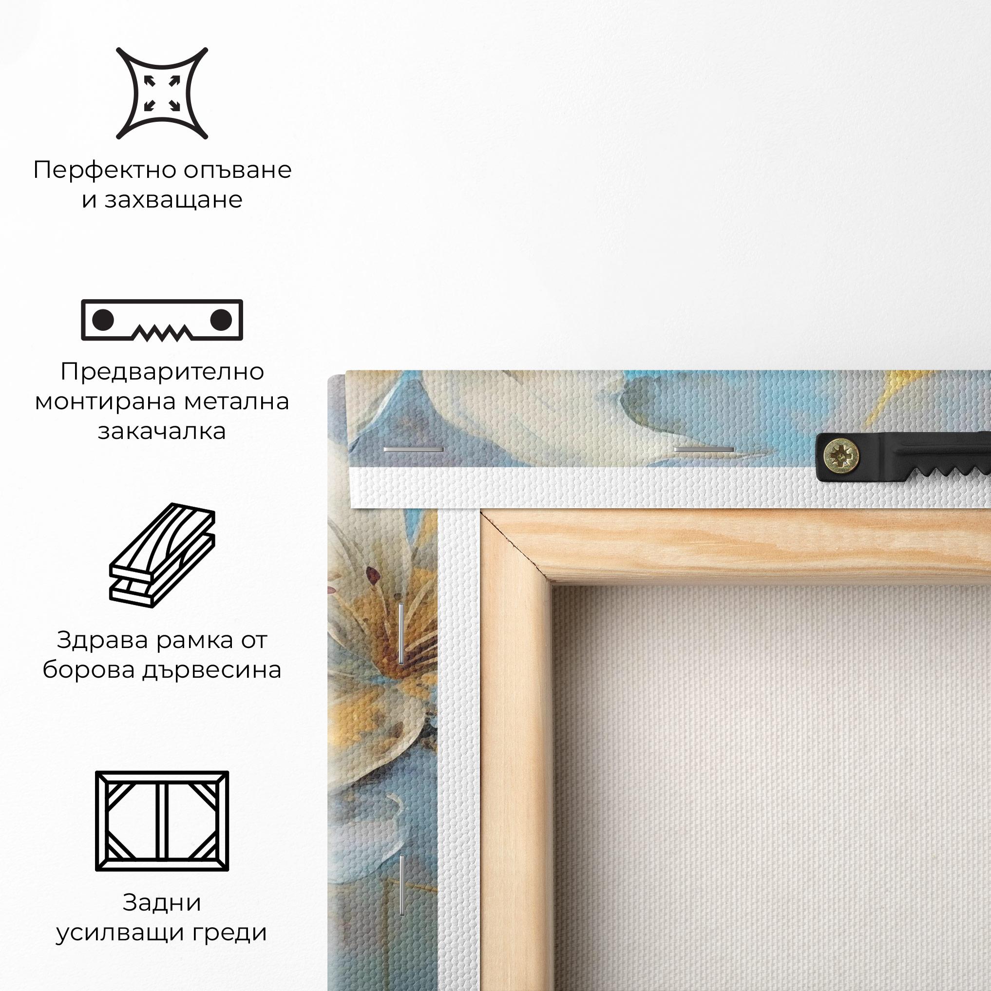 Картина на платно Lily With Gold Painting mockup 5