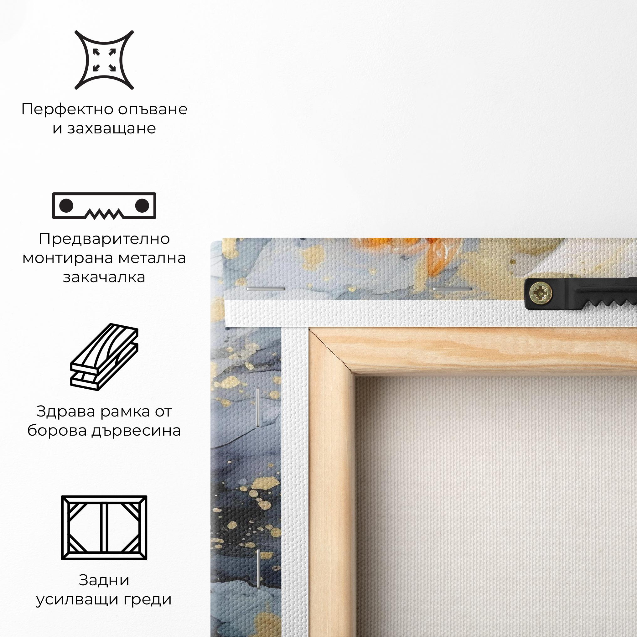 Картина на платно Lily With Orange Painting mockup 5