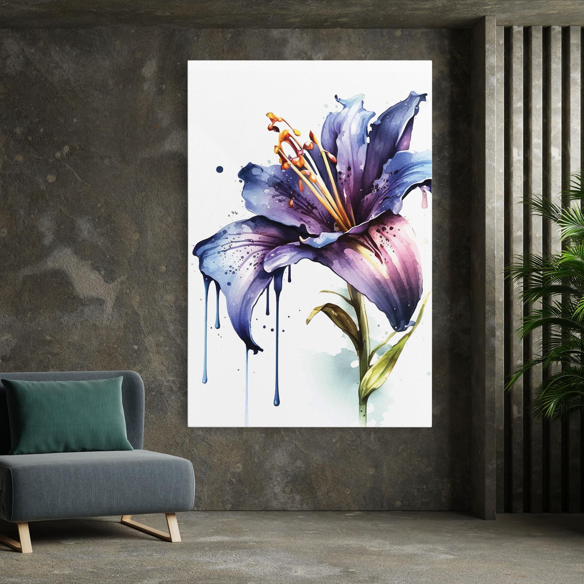 Картина на платно Purple Orange Lily mockup 7