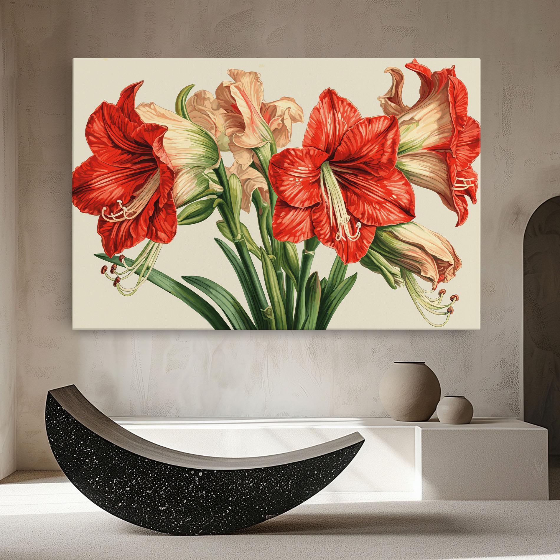 Картина на платно Orange Cream Lily mockup 8