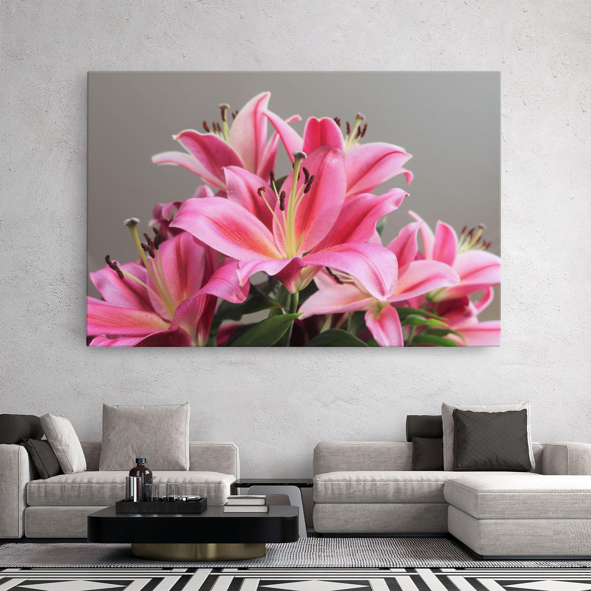 Картина на платно Light Pink Lily View mockup 2