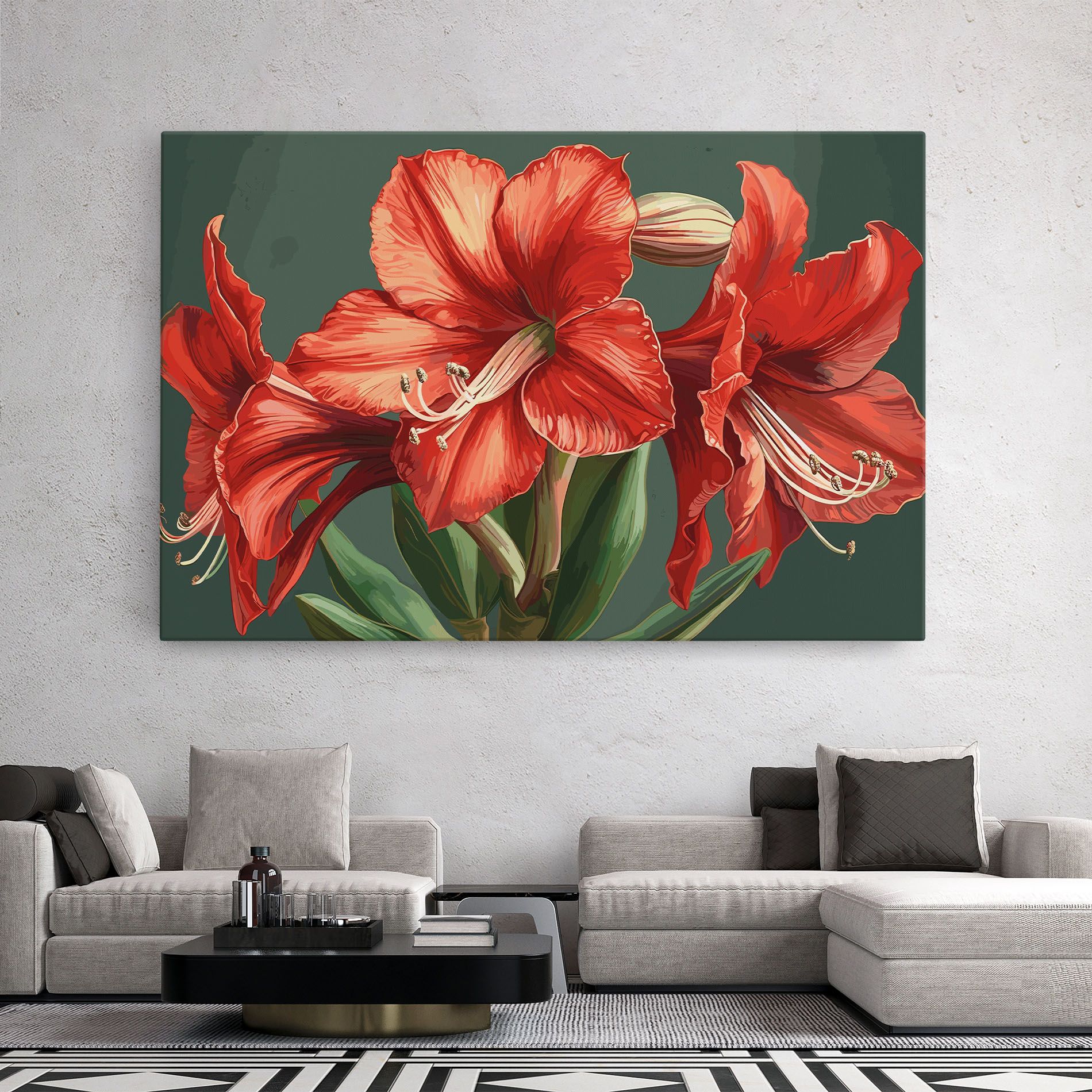 Lily Orange Art mockup 2
