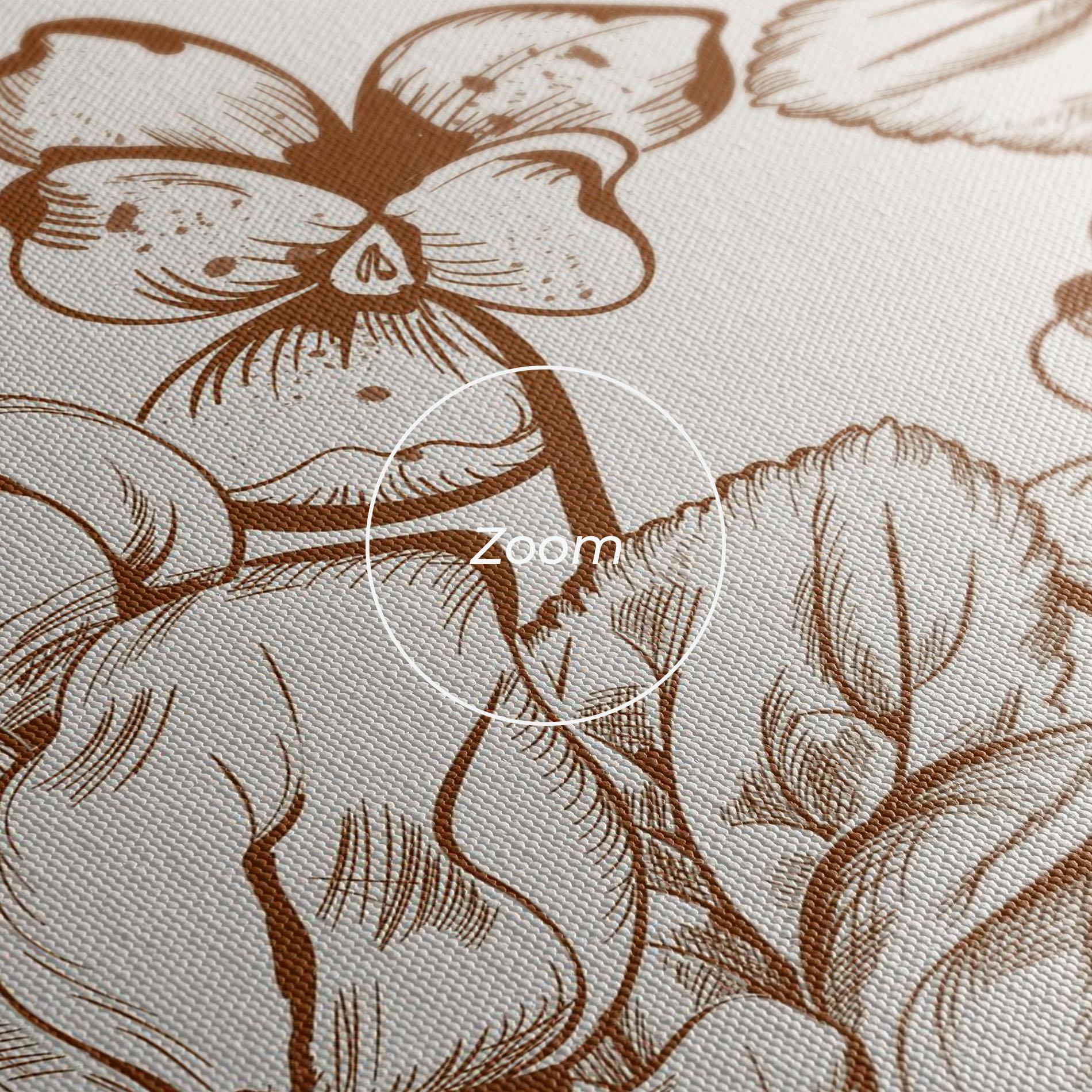 Картина на платно Bee Flower Line mockup 3