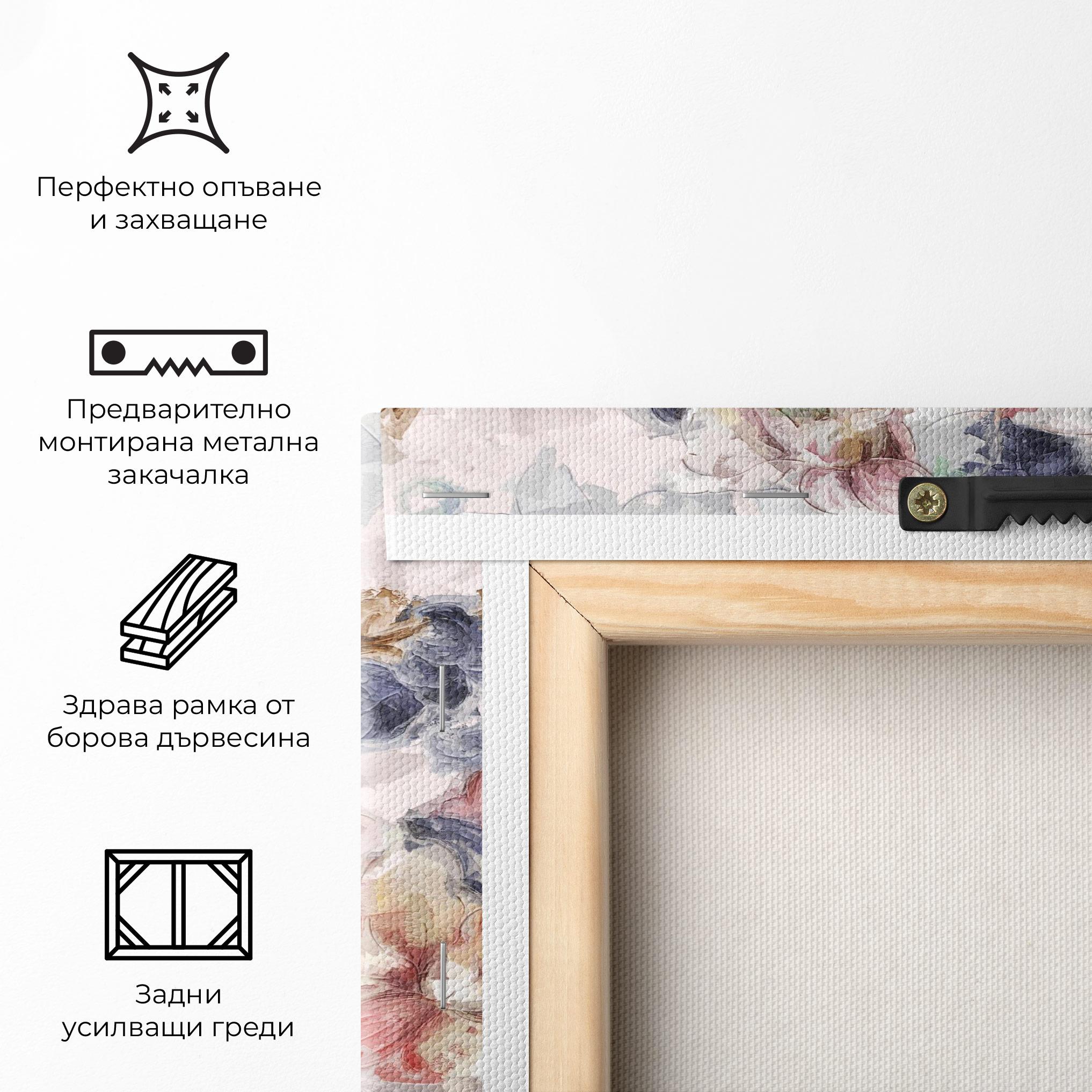 Картина на платно Painted Flowers mockup 5