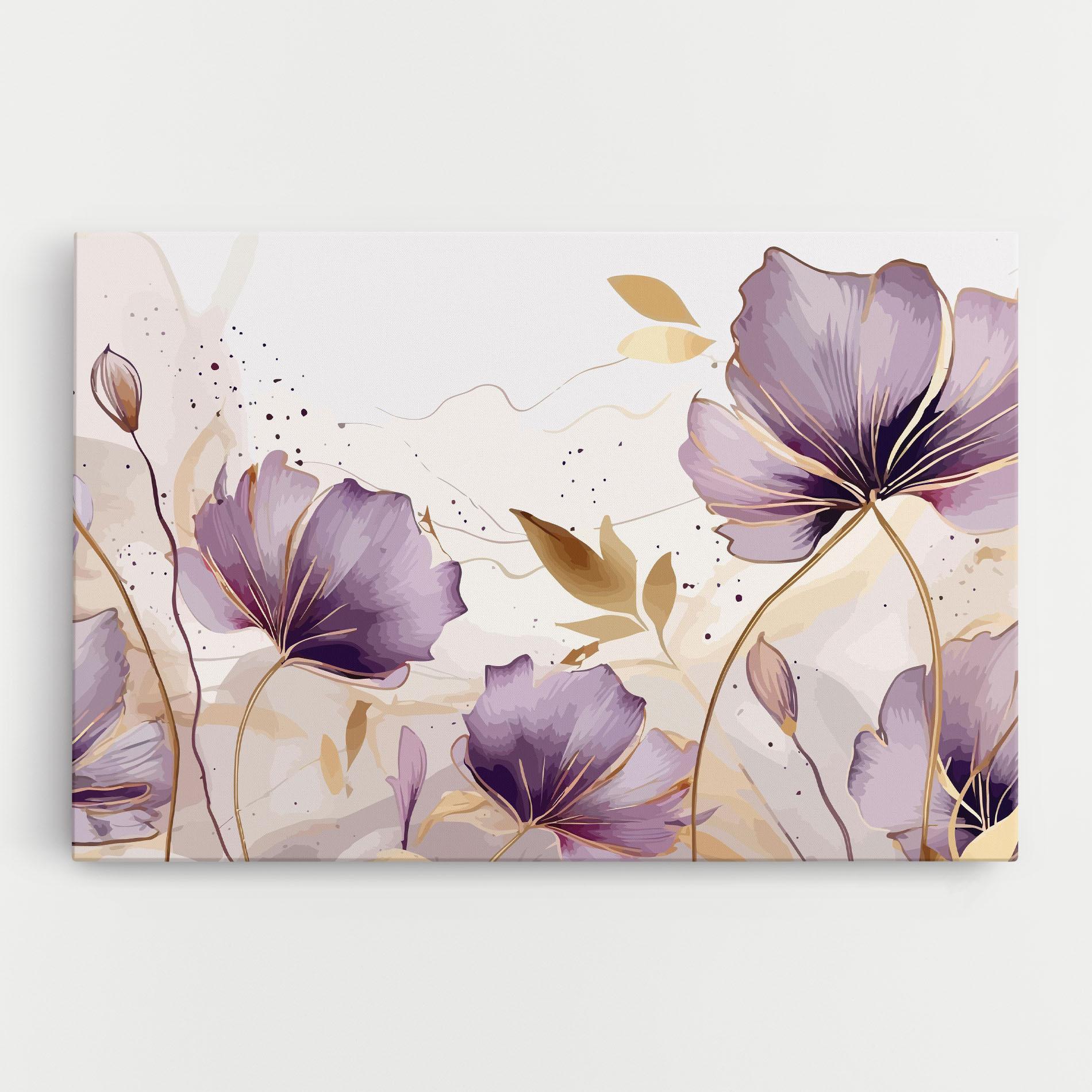 Картина на платно Purple Gold Exotic mockup 0