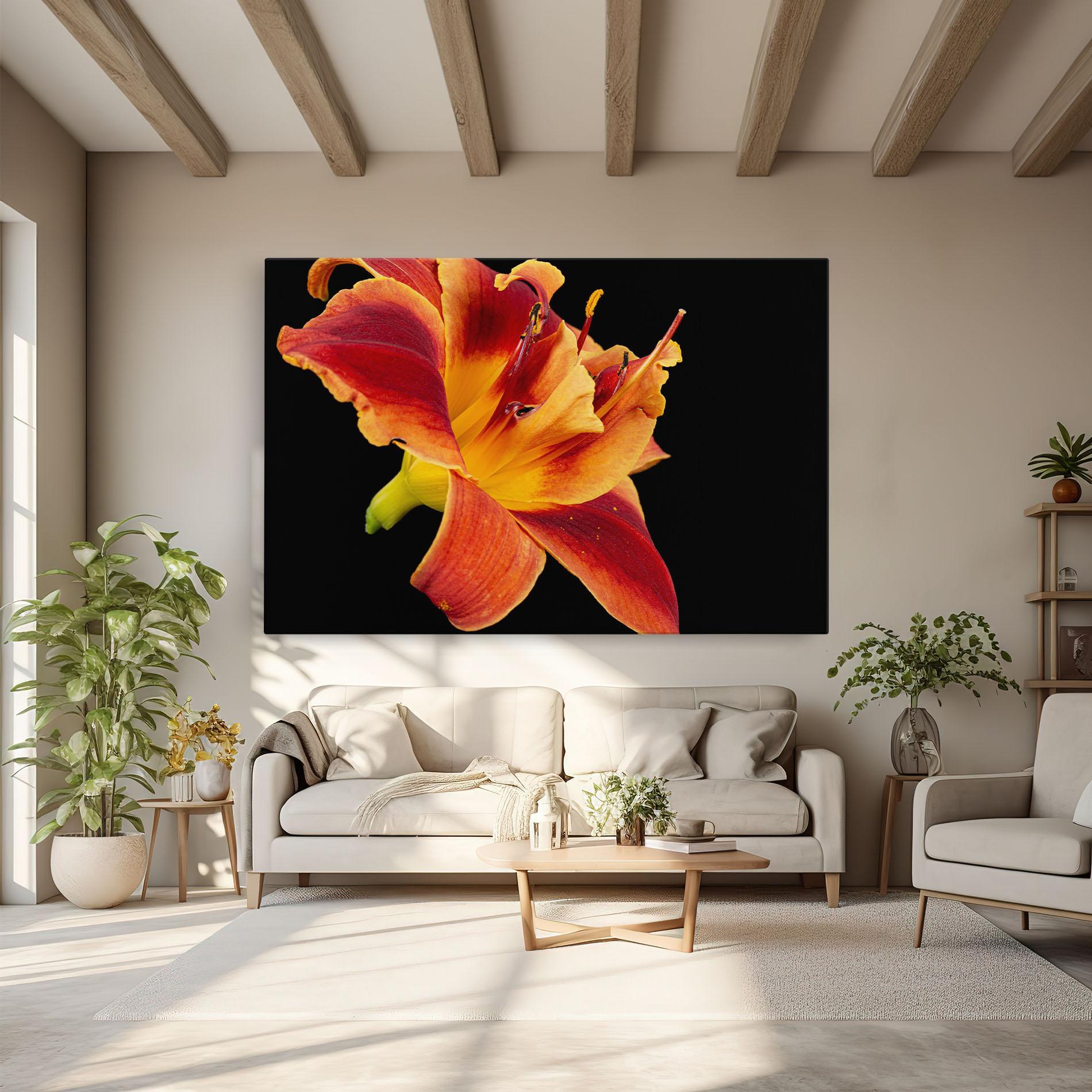 Картина на платно Exotic Orange Red mockup 6