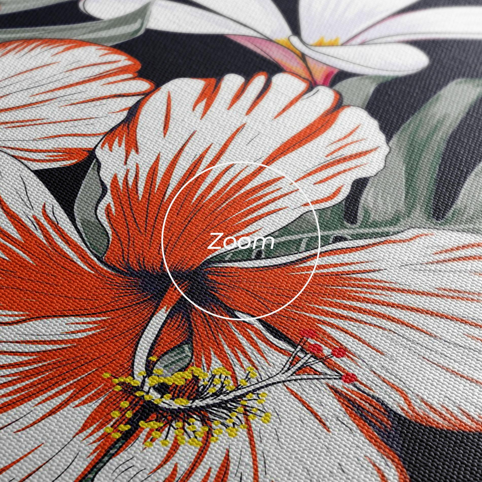 Картина на платно Orange White Exotic mockup 3