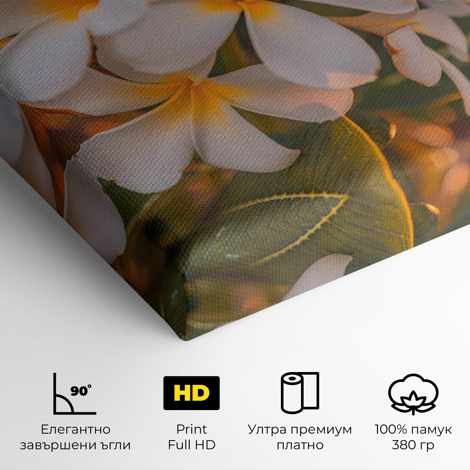 Картина на платно White Plumeria mockup 4