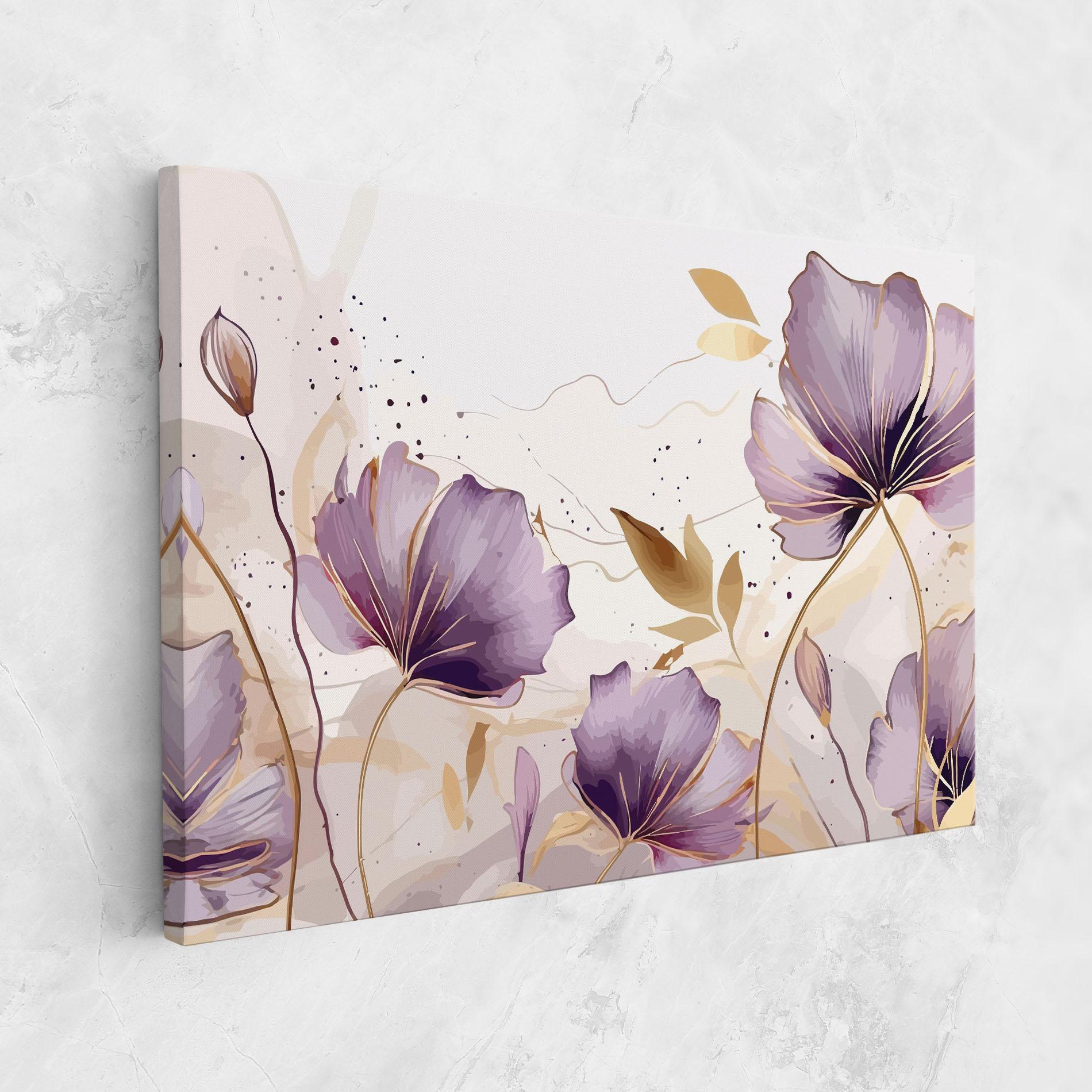 Картина на платно Purple Gold Exotic mockup 1