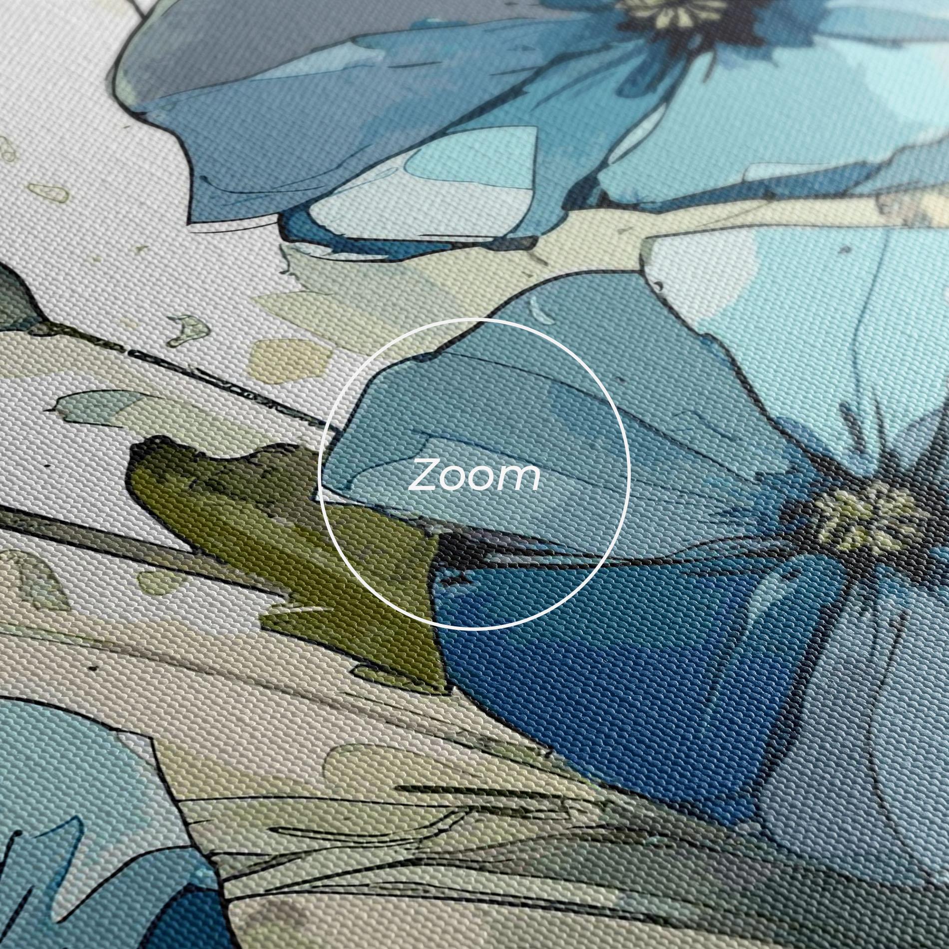 Картина на платно Blue Wild Plant mockup 3