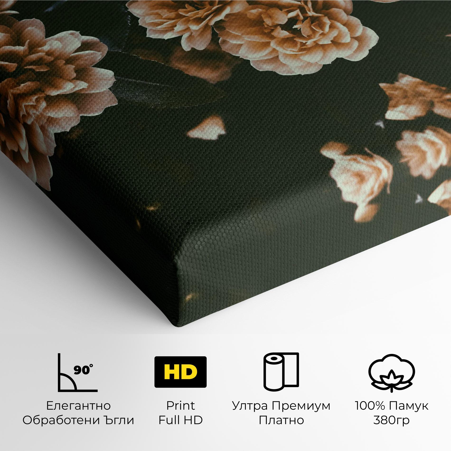Картина на платно Wild Cream Flower mockup 4