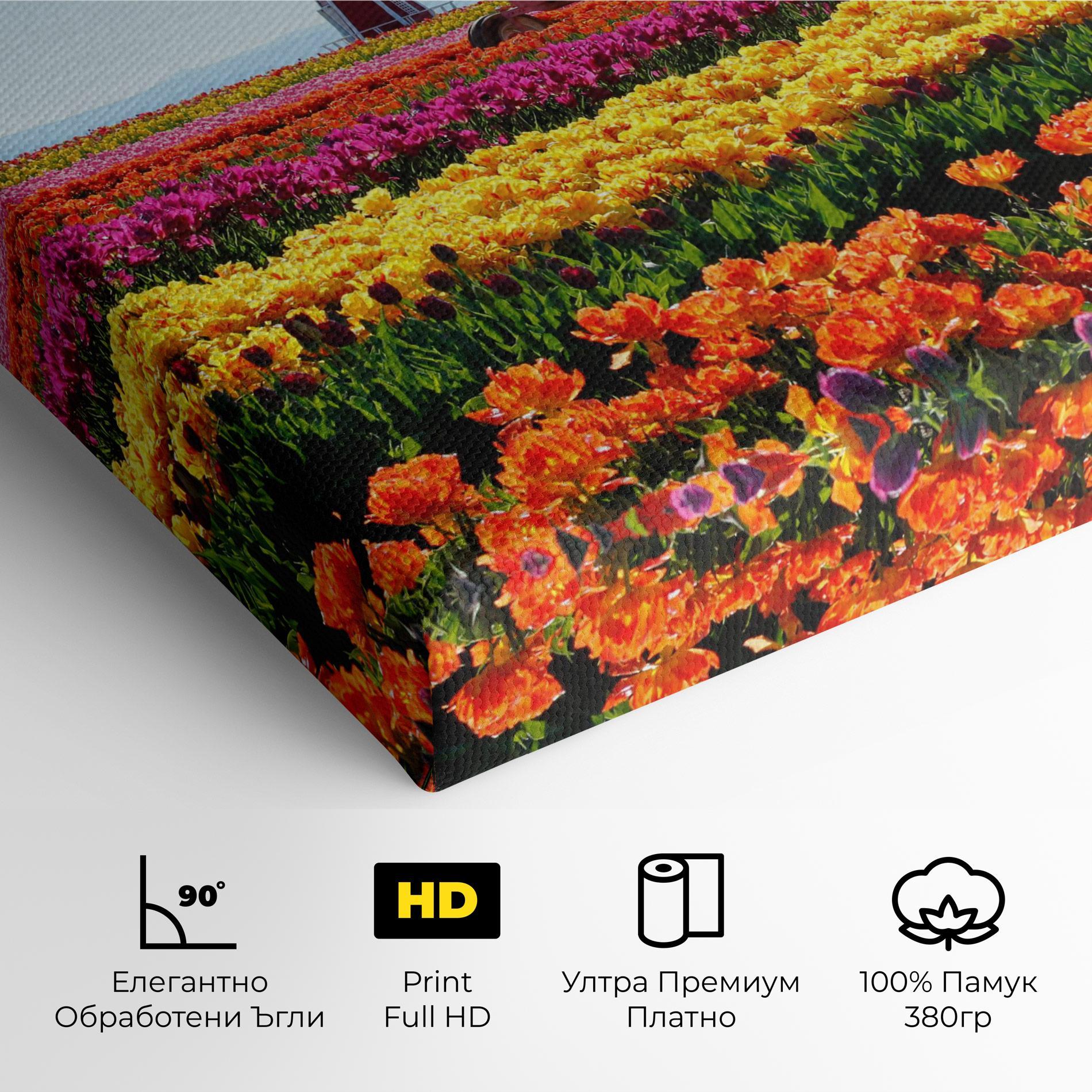 Картина на платно Working Wild Field mockup 4