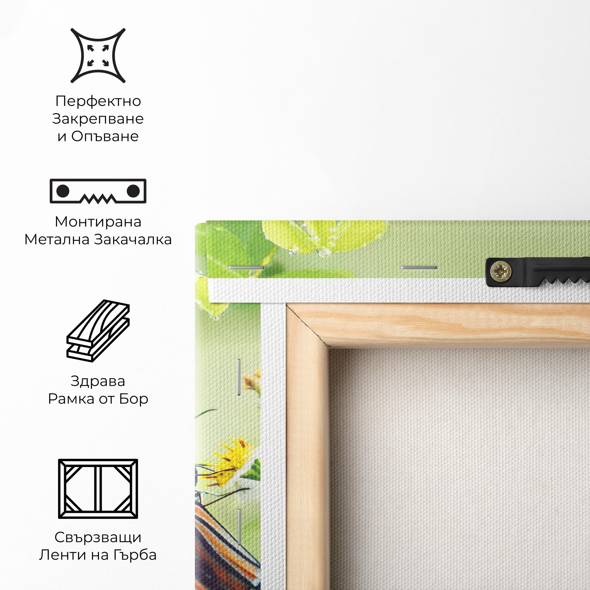 Картина на платно Butterfly Wild Plant mockup 5