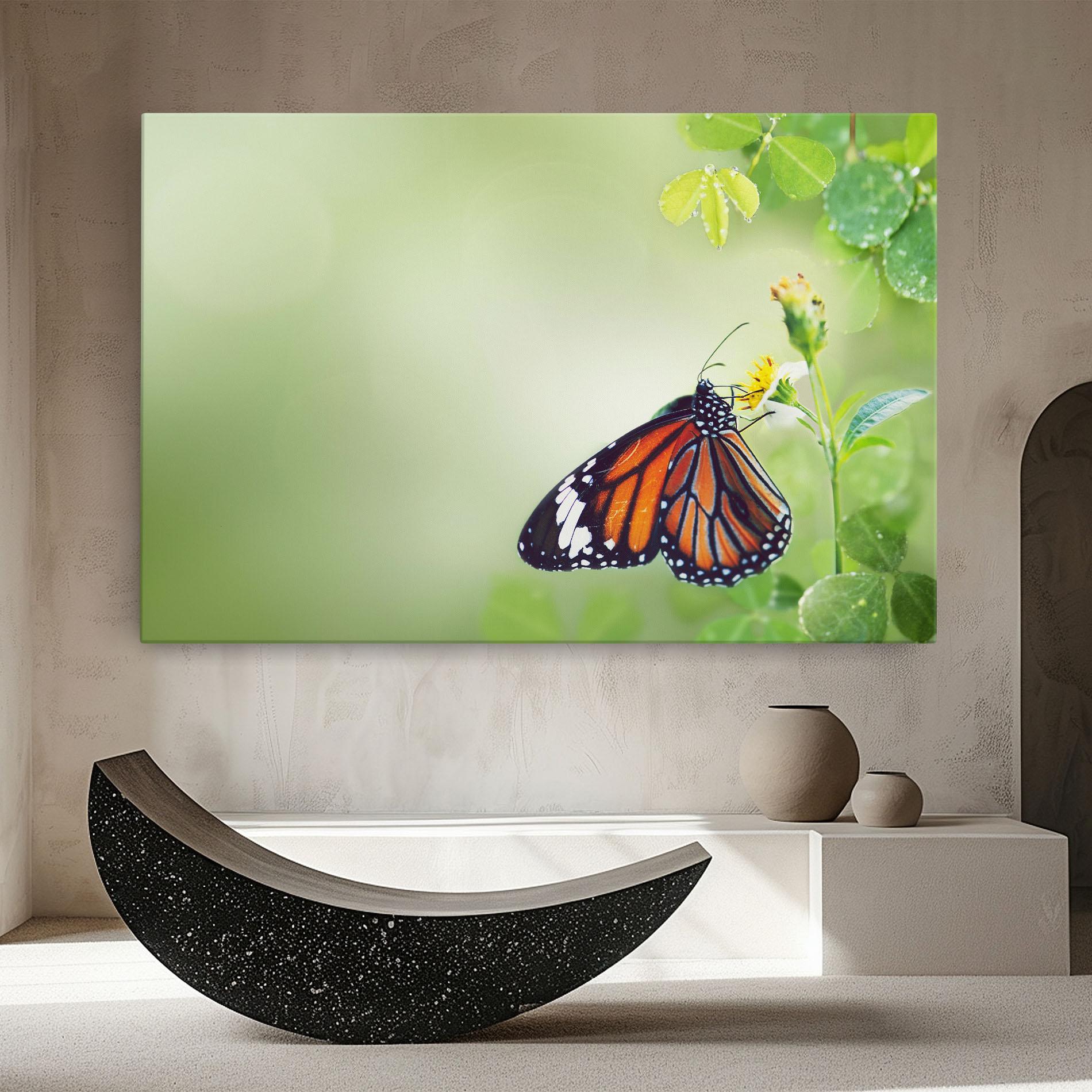 Картина на платно Butterfly Wild Plant mockup 8