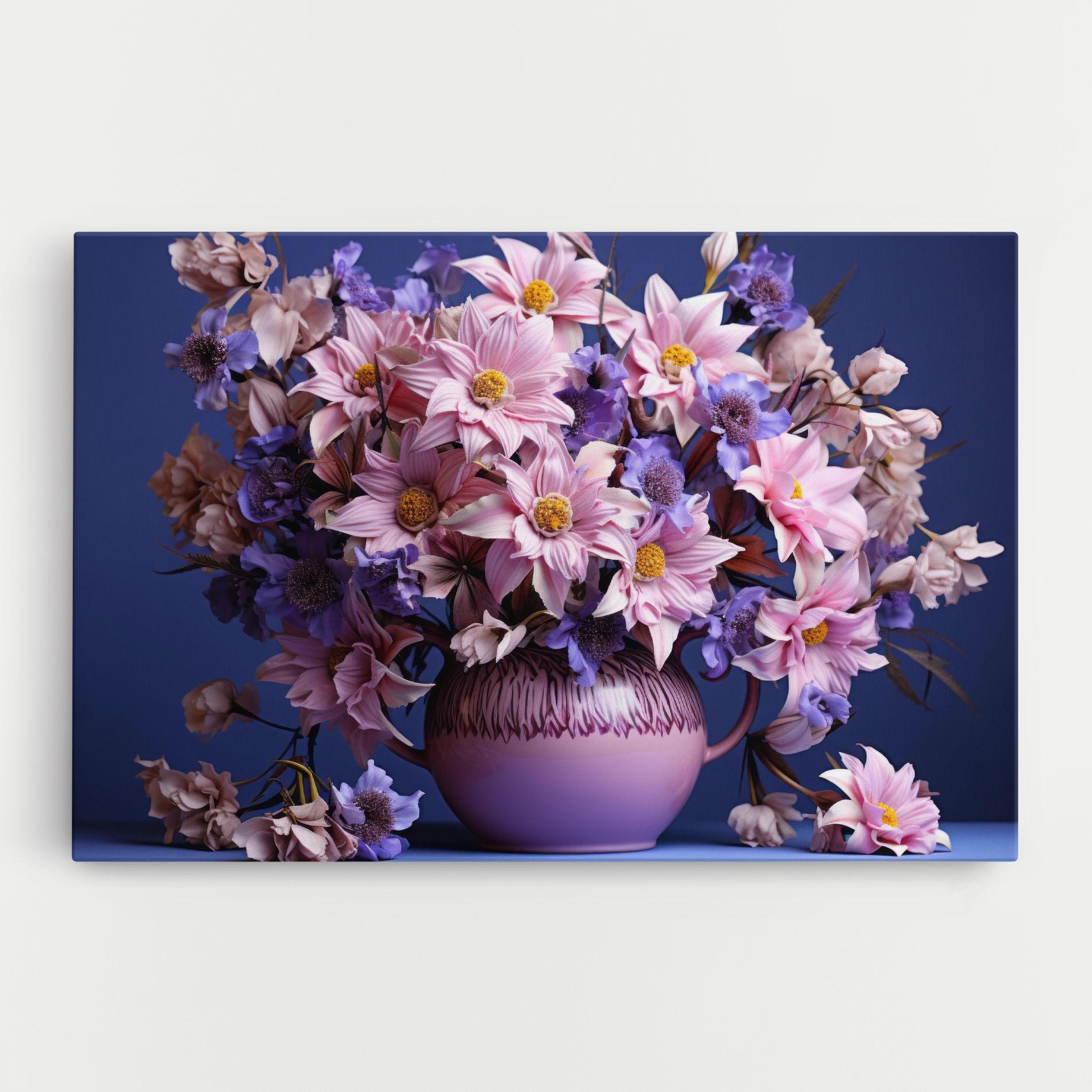 Картина на платно Purple Vase Flowers mockup 0