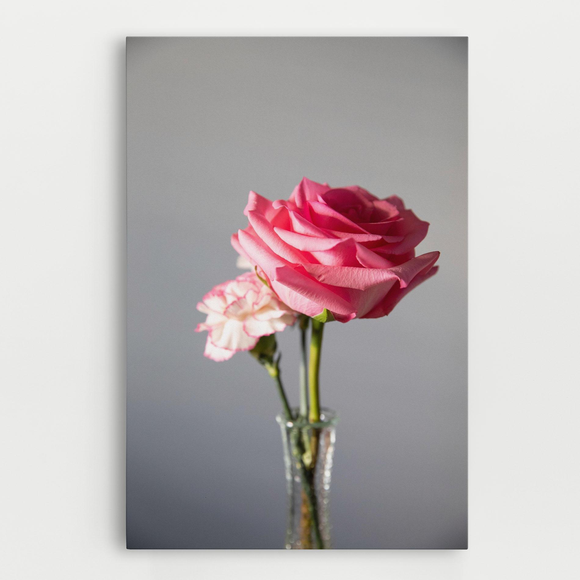 Картина на платно Big Pink Rose Vase mockup 0