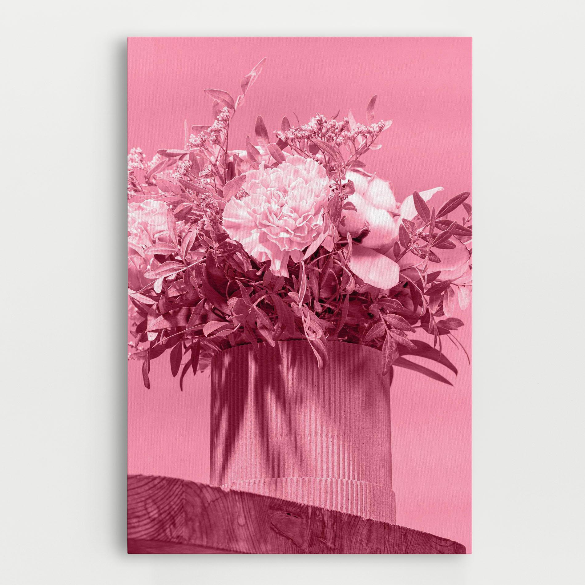Картина на платно Pink Light Vase mockup 0