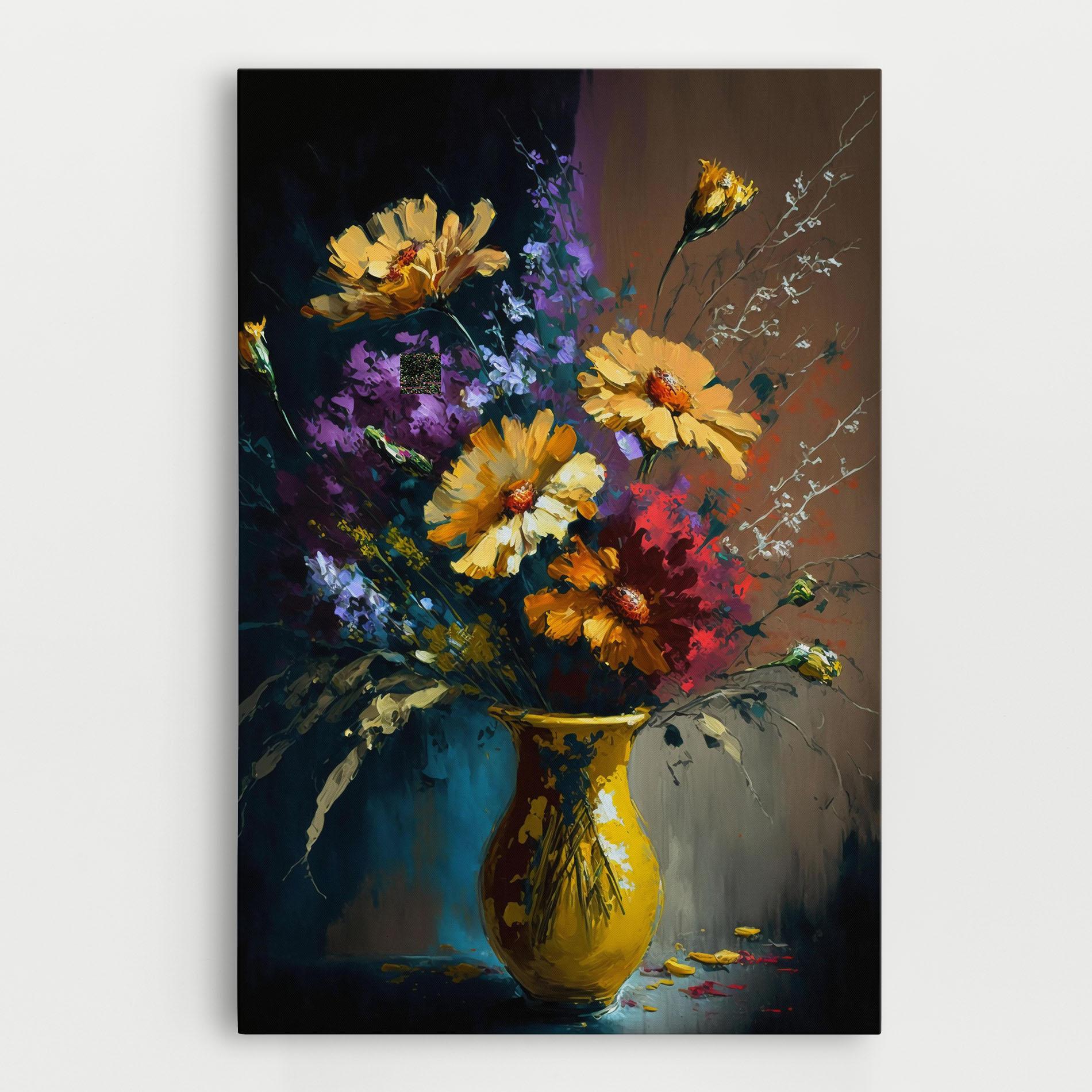 Картина на платно Yellow Art Vase mockup 0