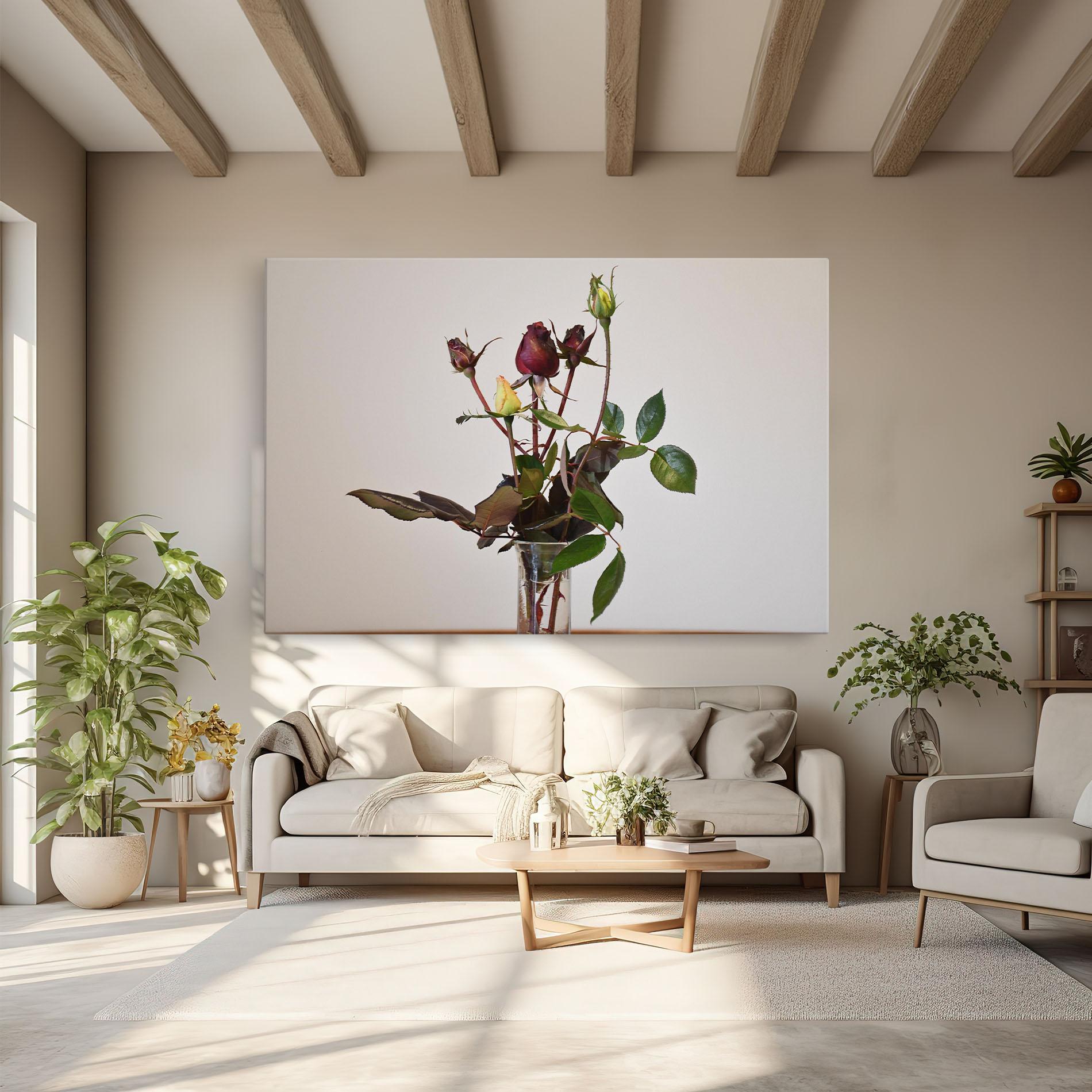 Картина на платно Roses Vase mockup 6