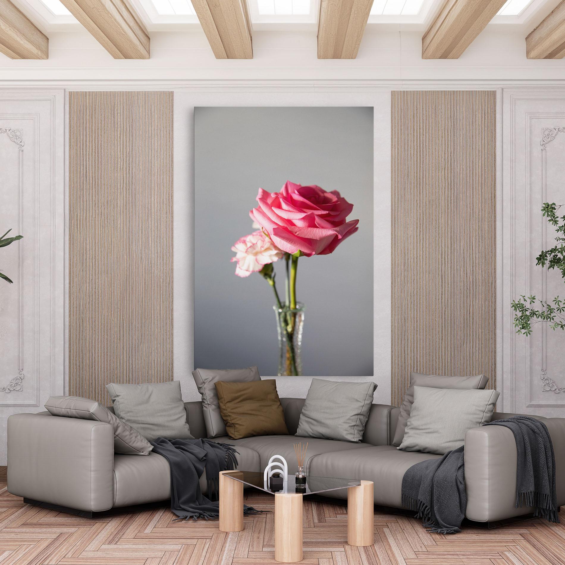 Картина на платно Big Pink Rose Vase mockup 6