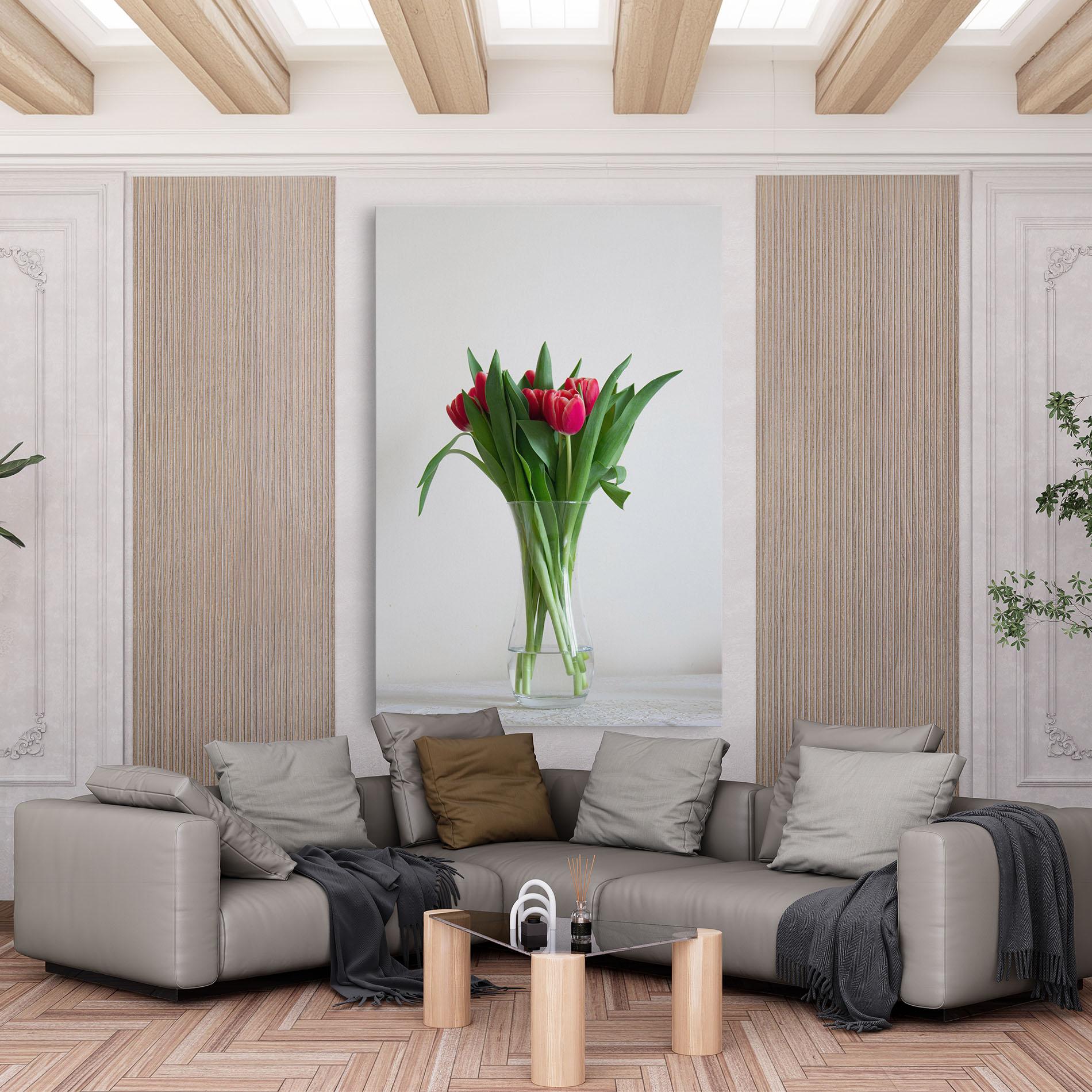 Картина на платно Pretty Tulips Vase mockup 6