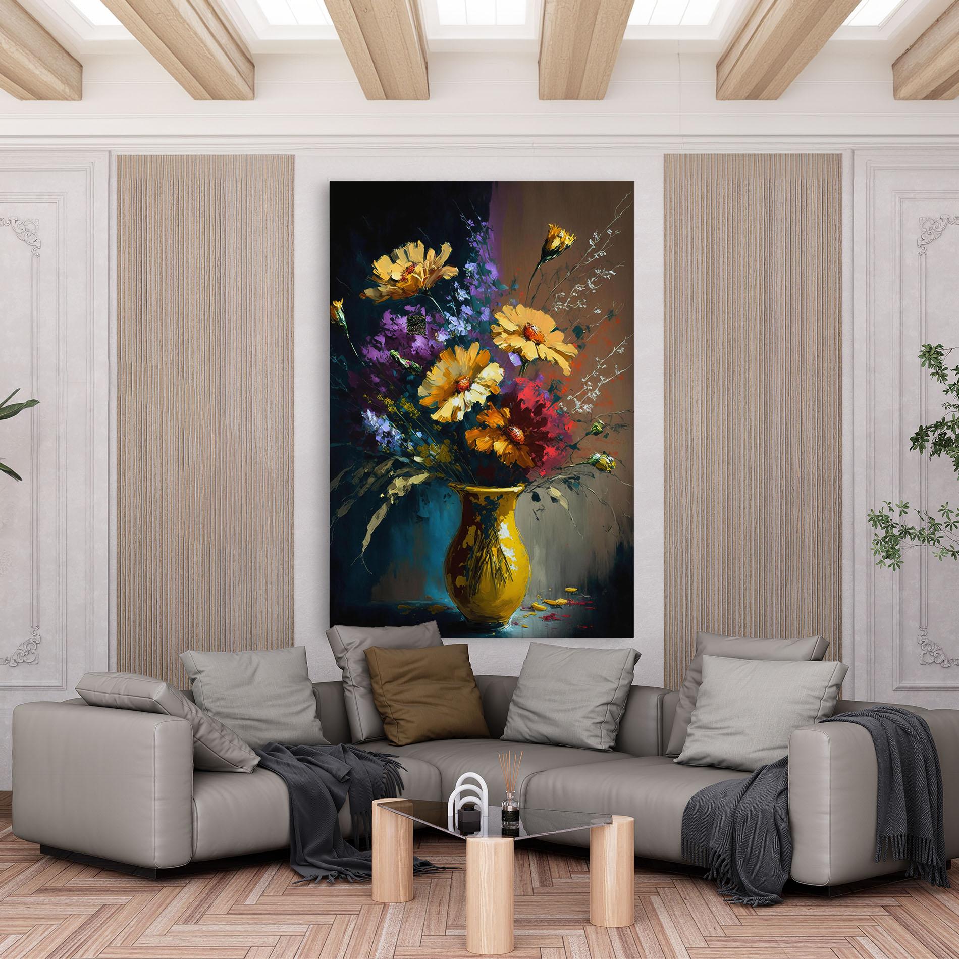 Картина на платно Yellow Art Vase mockup 6