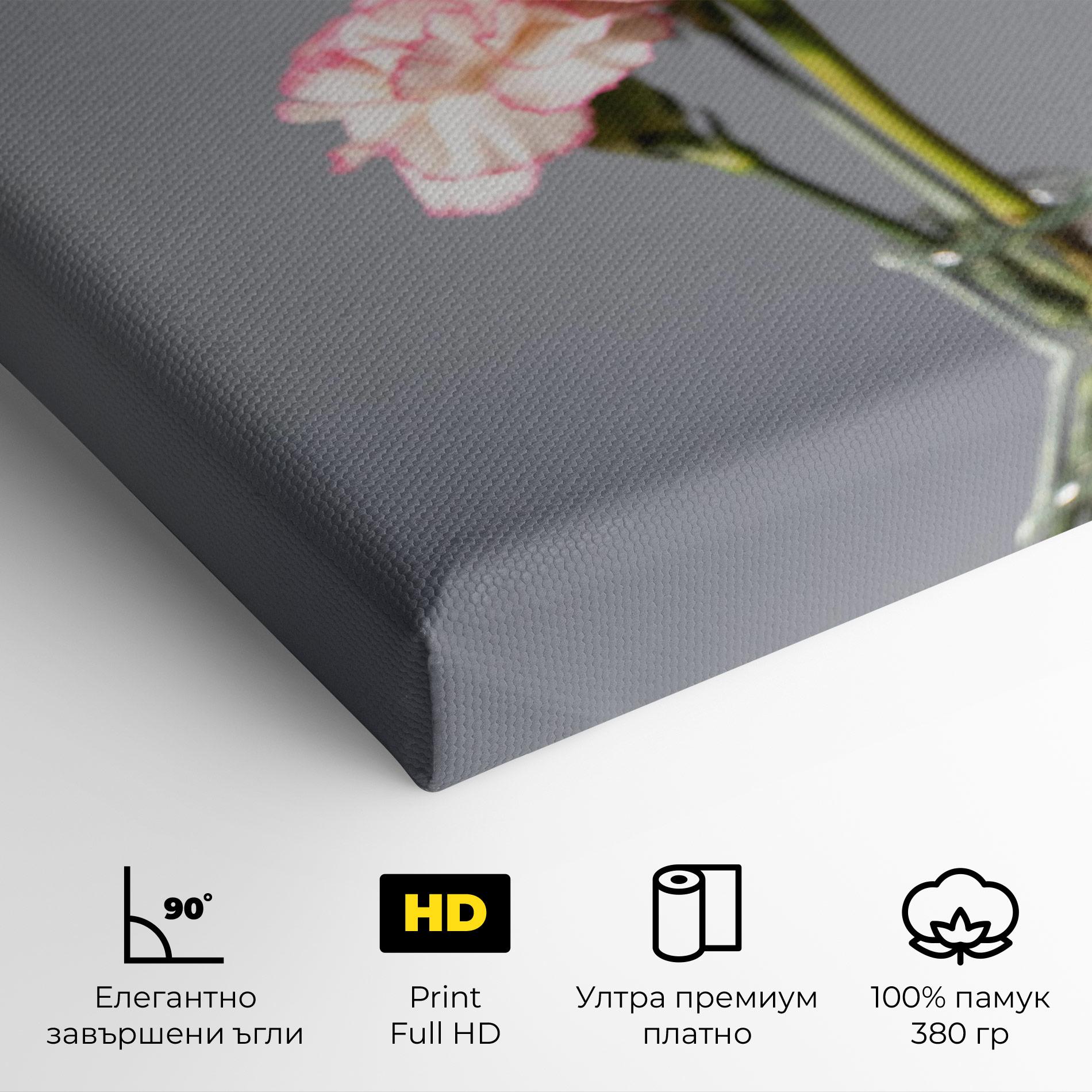 Картина на платно Big Pink Rose Vase mockup 4