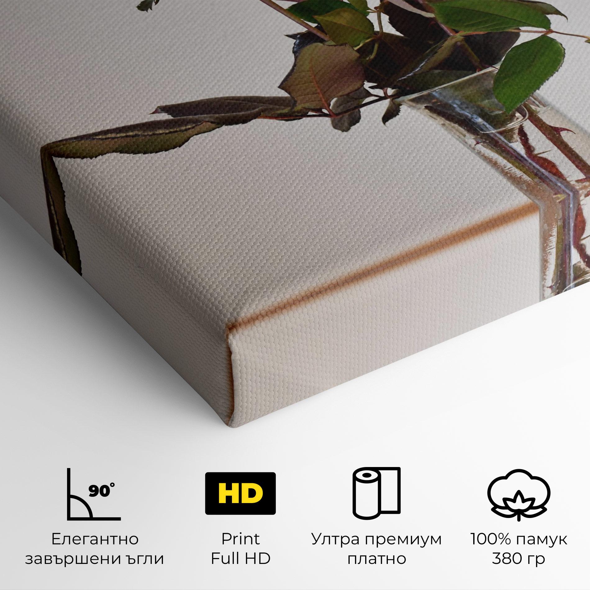 Картина на платно Roses Vase mockup 4