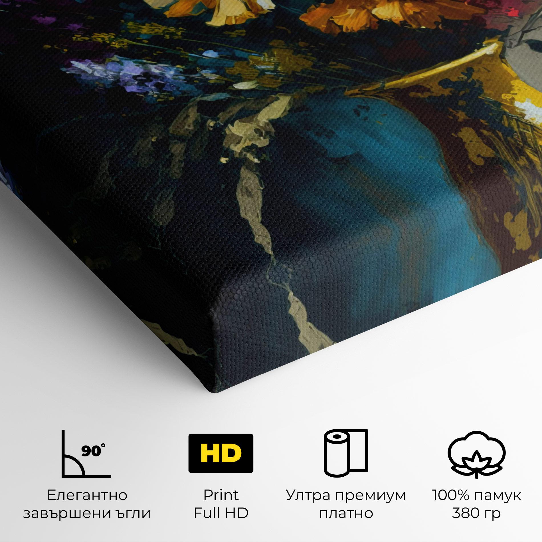 Картина на платно Yellow Art Vase mockup 4