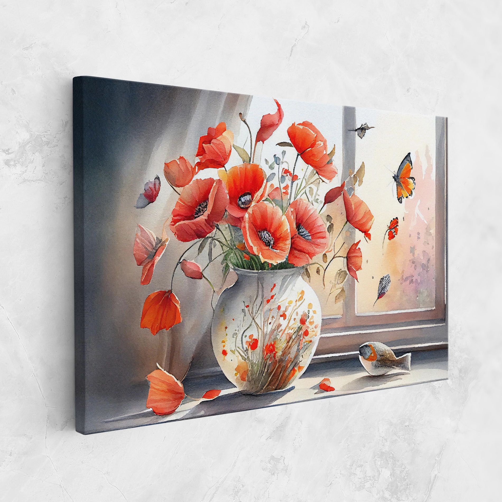 Poppies Vase mockup 1