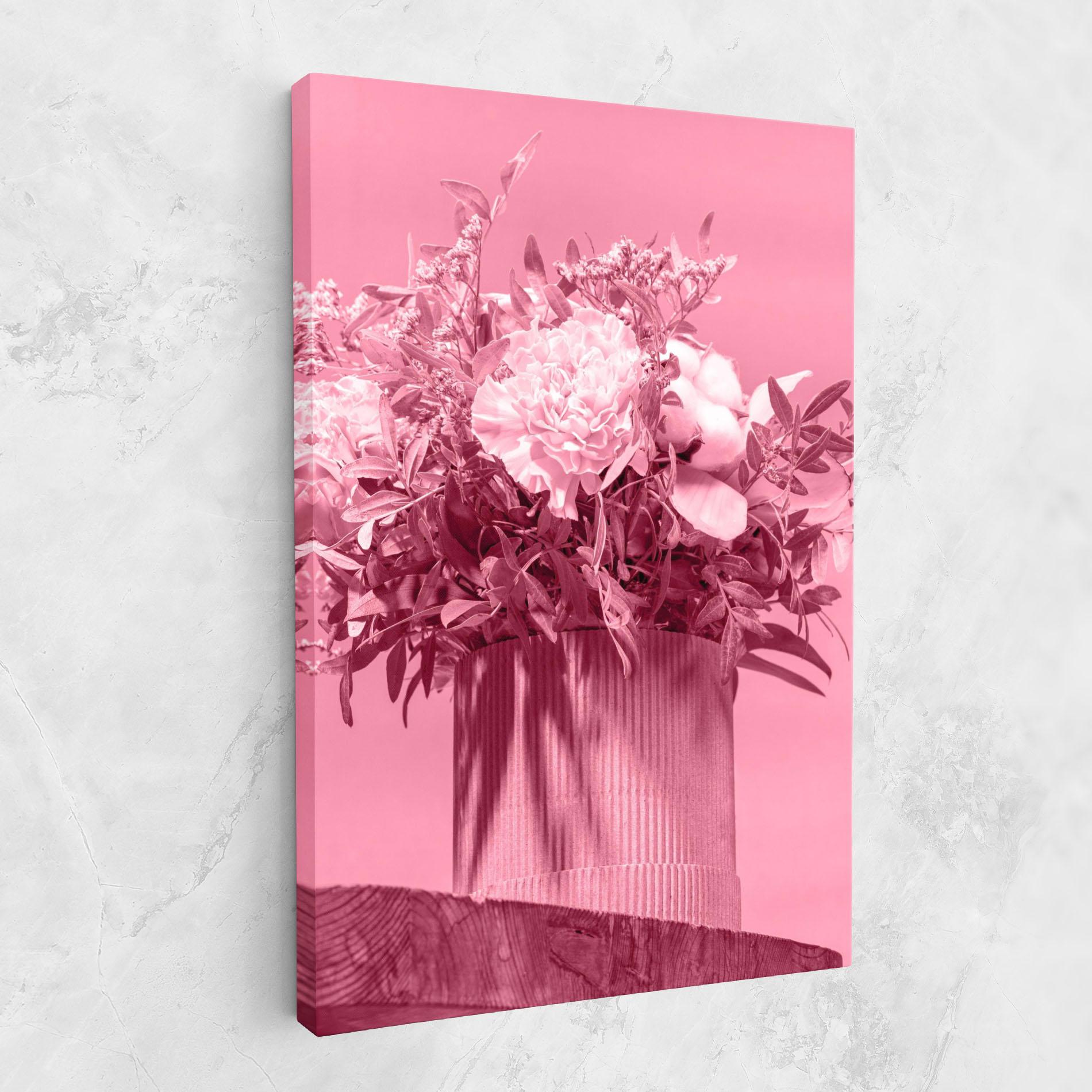 Картина на платно Pink Light Vase mockup 1