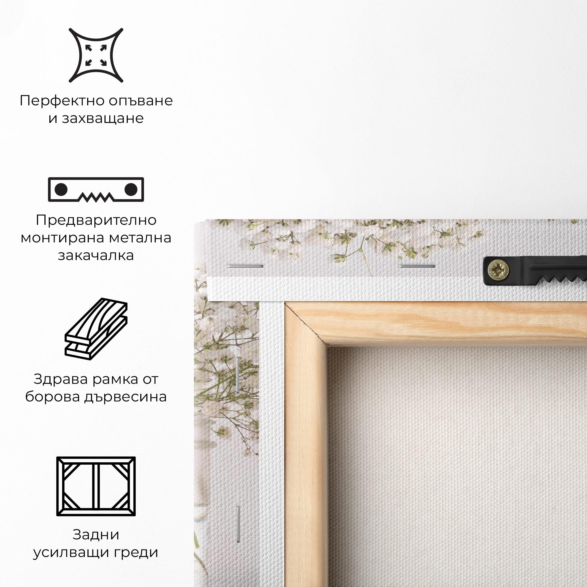 Картина на платно White Tiny Flower Vase mockup 5