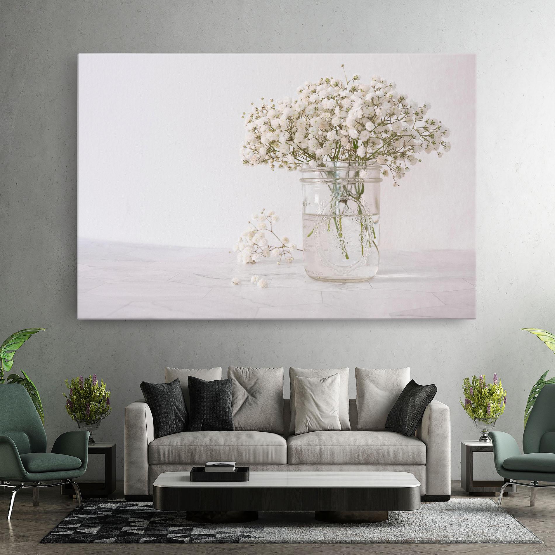 Картина на платно White Tiny Flower Vase mockup 7