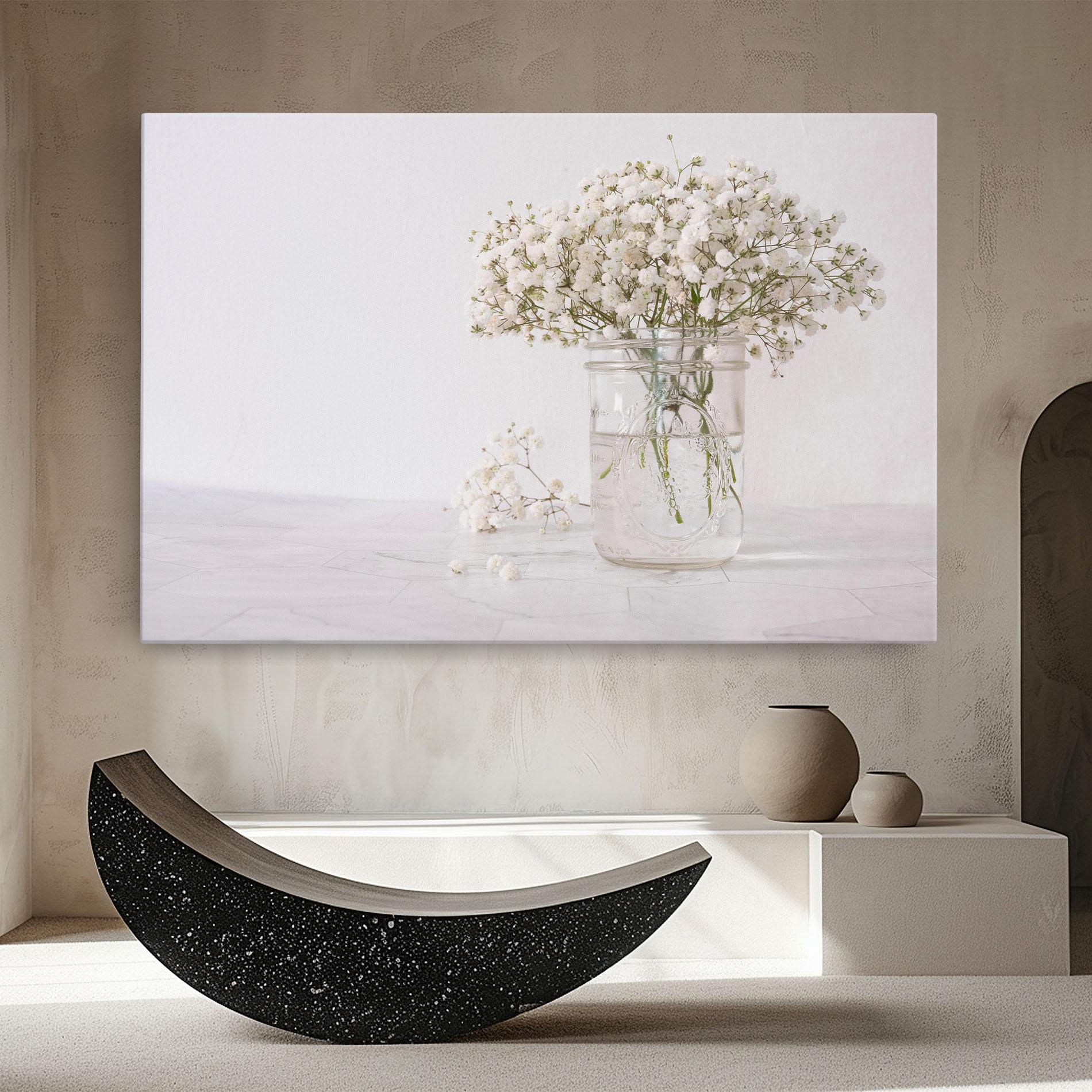 Картина на платно White Tiny Flower Vase mockup 8