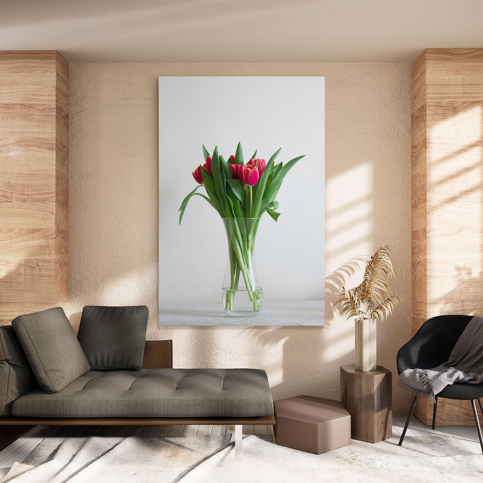 Картина на платно Pretty Tulips Vase mockup 8