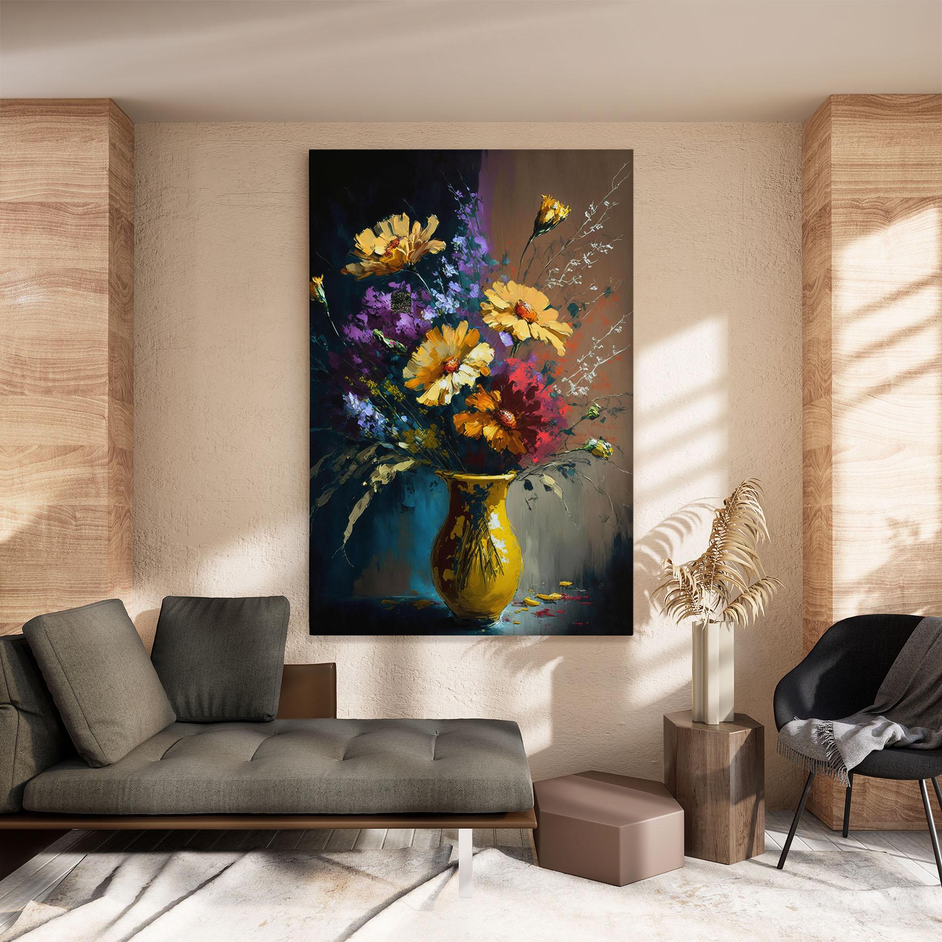 Картина на платно Yellow Art Vase mockup 8