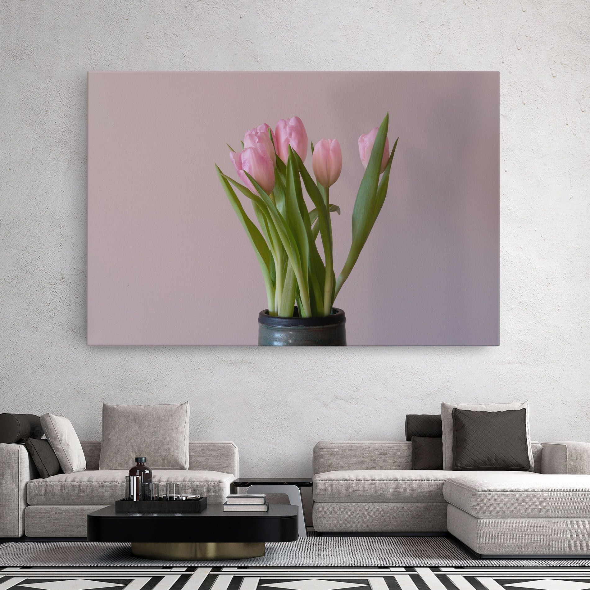 Pink Tulips Vase mockup 2
