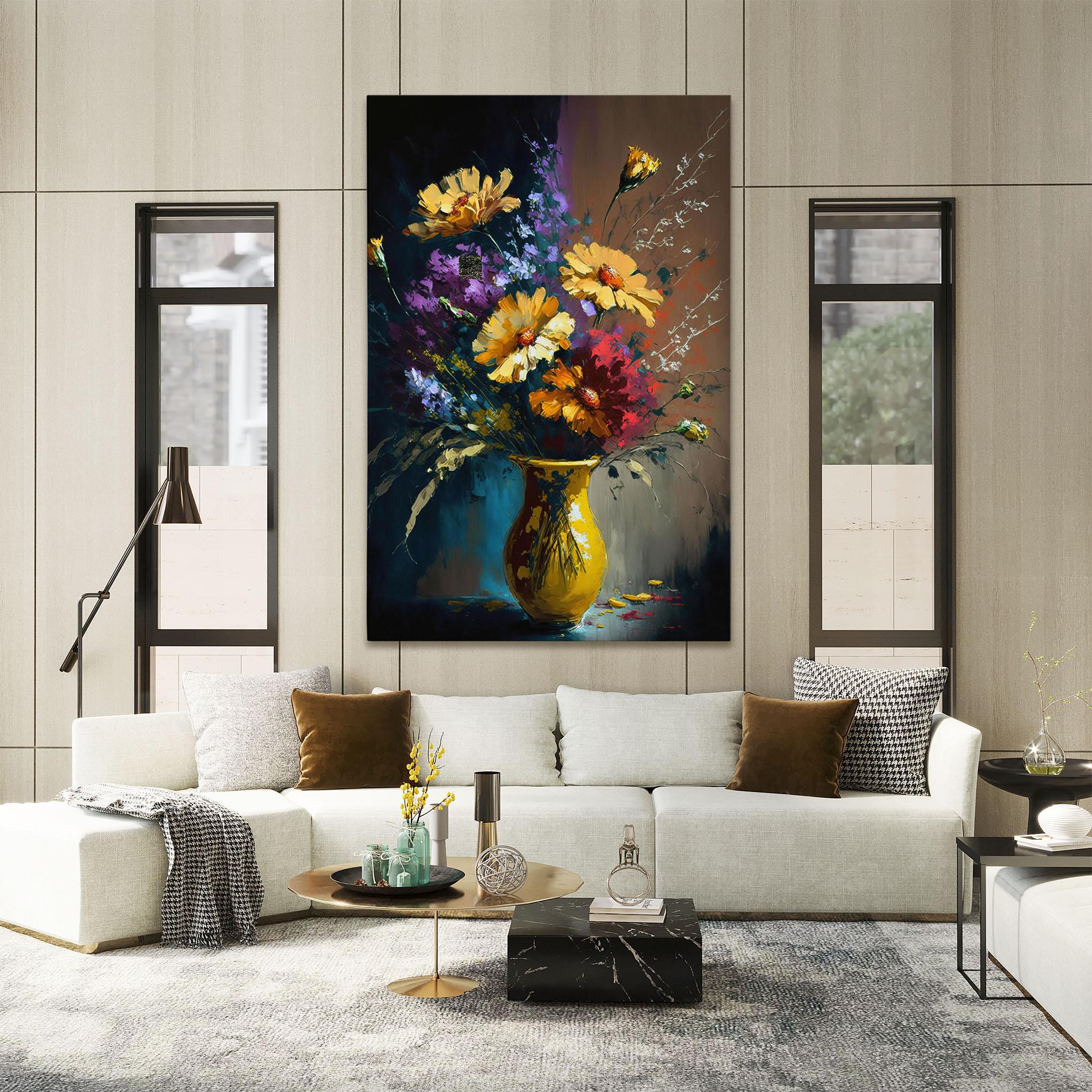 Картина на платно Yellow Art Vase mockup 2
