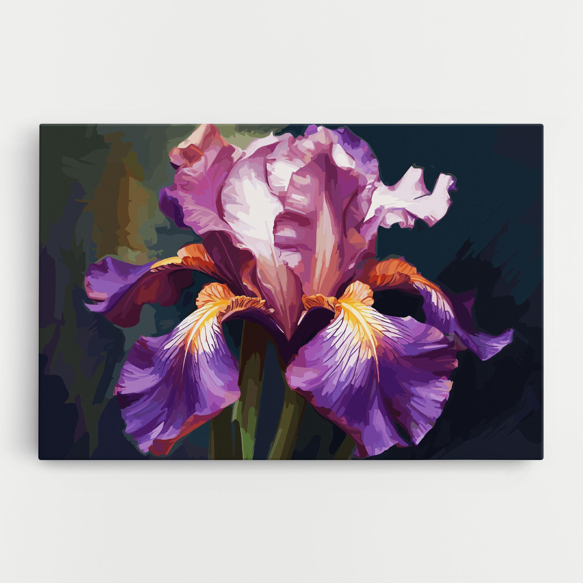 Картина на платно Purple Orange Iris Art mockup 0
