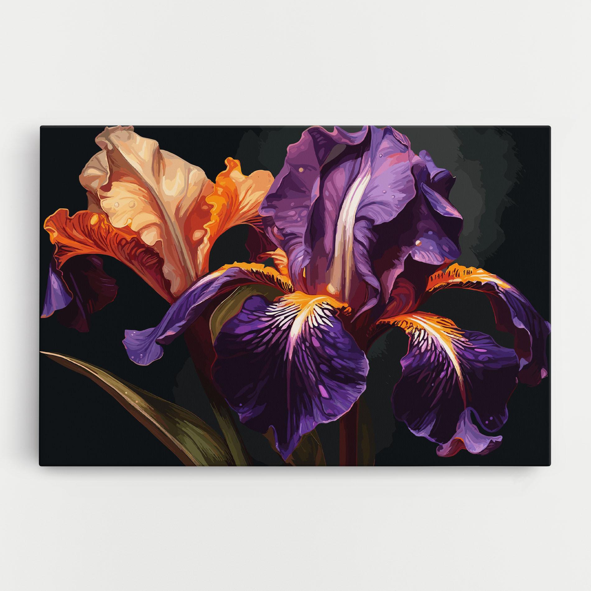 Картина на платно Purple Orange Iris mockup 0