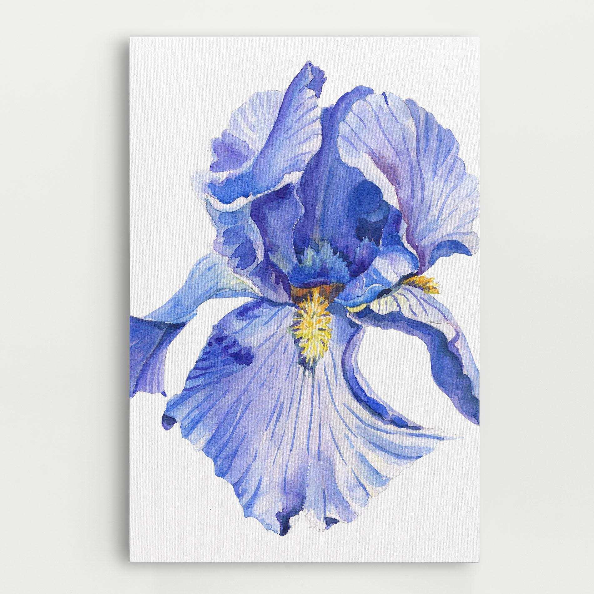 Картина на платно Purple Iris On White mockup 0