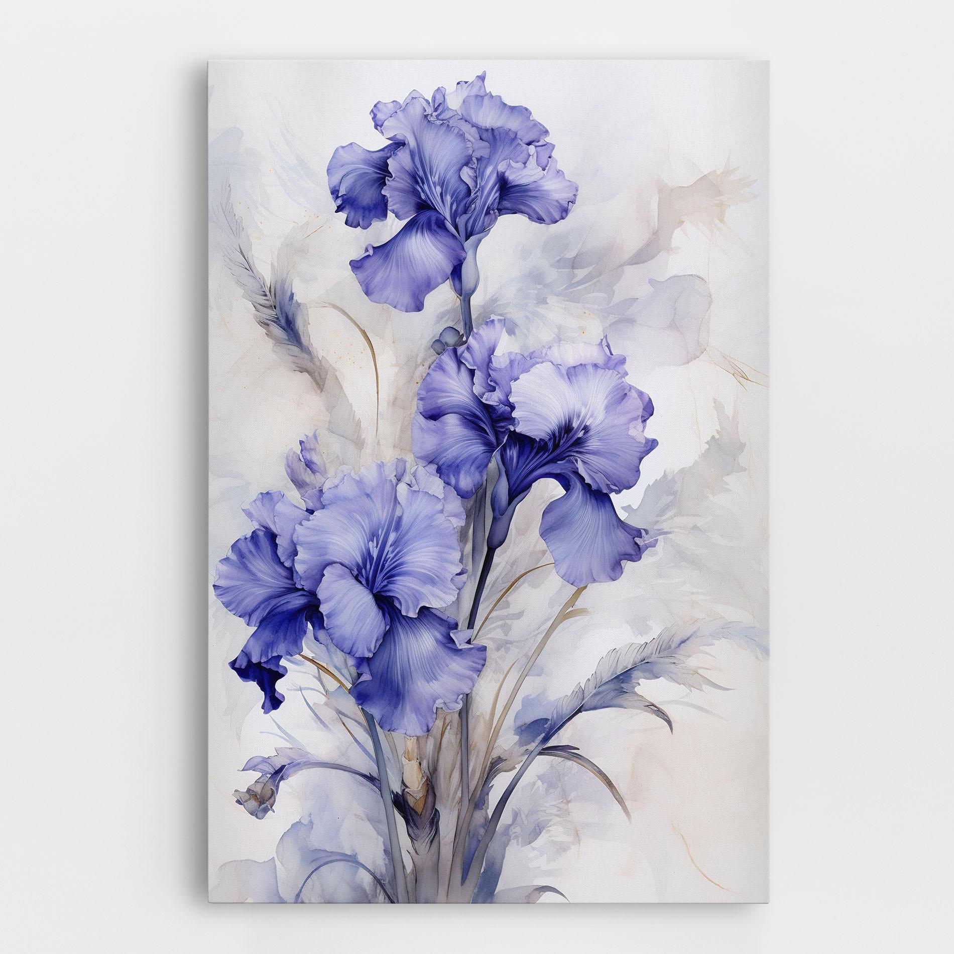 Картина на платно Purple Iris Painting mockup 0