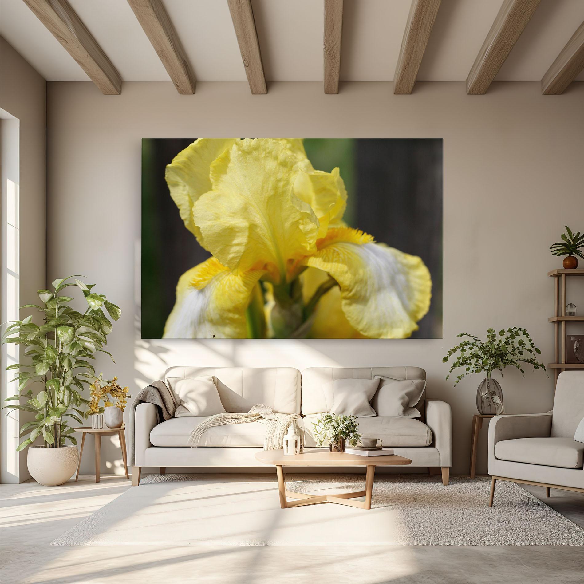 Картина на платно Garden Yellow Iris mockup 6