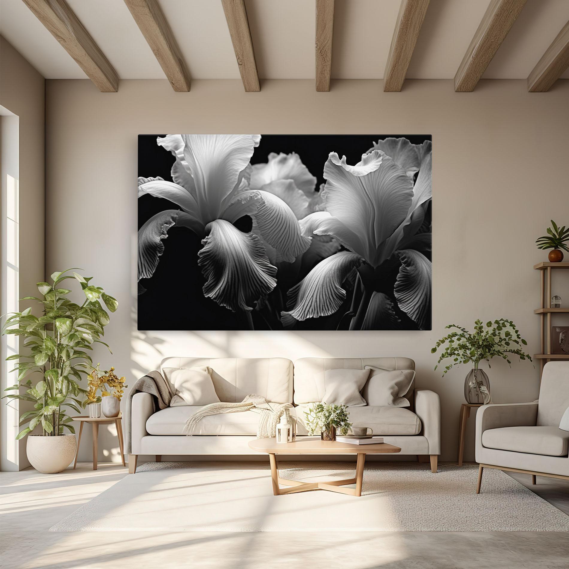 Картина на платно Grey Iris mockup 6